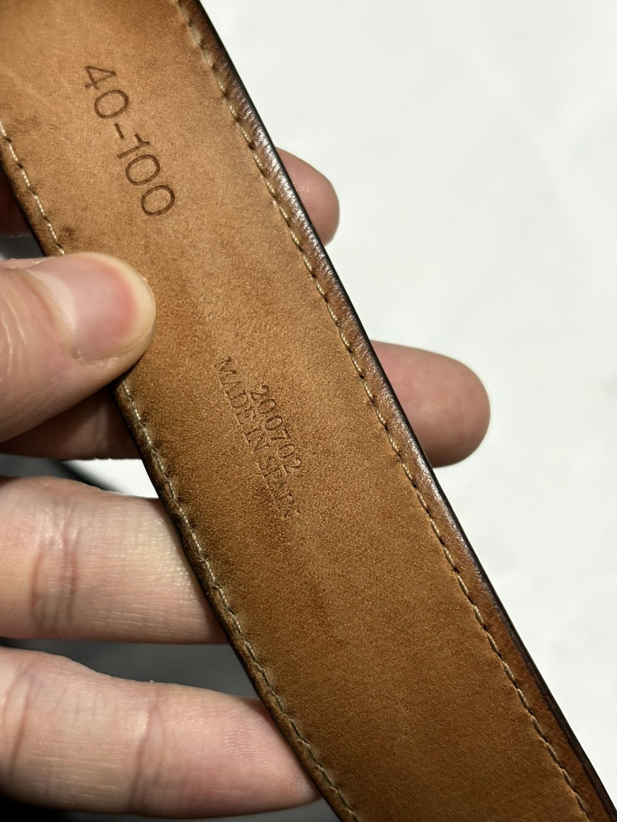 Loewe 34-36-38 Loewe Leather Belt logo buckle archive vintage y2k Size 36 - 6 Thumbnail