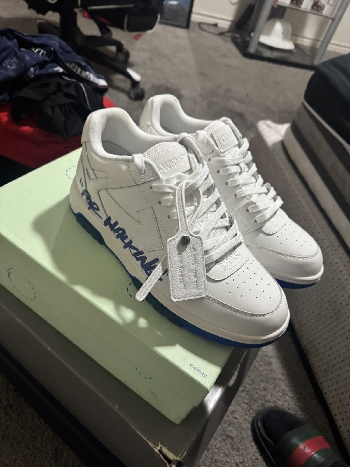 Off-White Off-White Out of Office 'For Walking - White Blue' Size US 10.5 / EU 43-44 - 17 Thumbnail