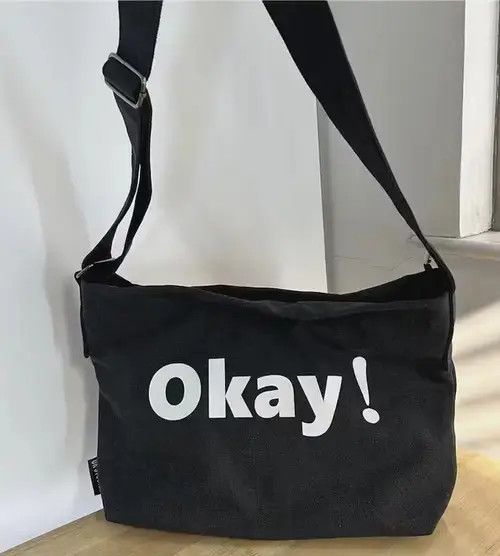 Individualized Shirts Fashion hip hop okay! shoulder bag messenger bag Size ONE SIZE - 4 Thumbnail