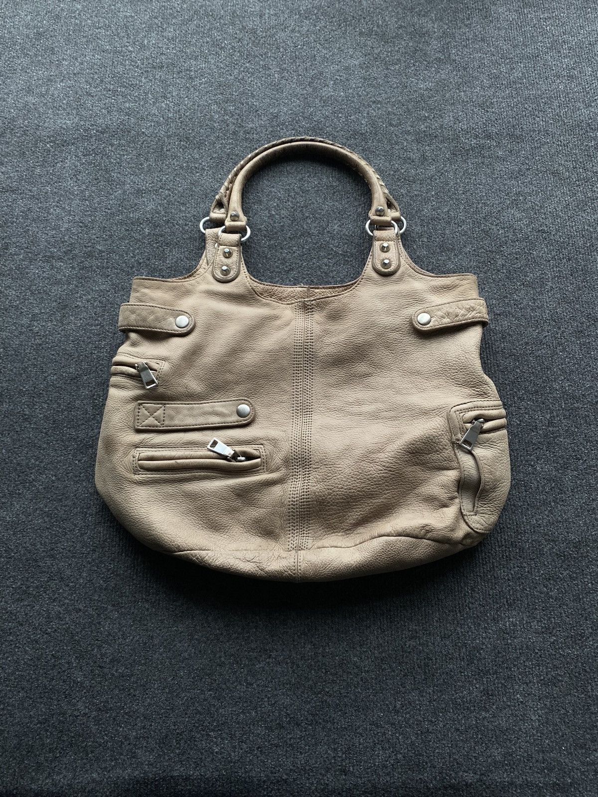 LIEBESKIND BERLIN 🔥90s Liebeskind Leather Beige Vntg Handle Bag women os Size ONE SIZE - 1 Thumbnail