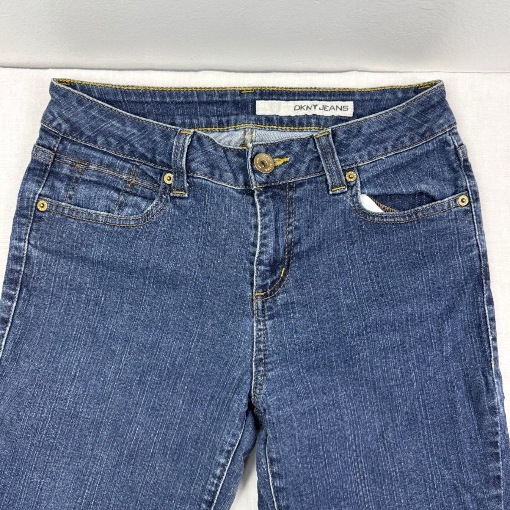 DKNY VINTAGE DKNY Jeans Bootcut Womens 8R Hipster 90s Y2K Blue Cotton Size 30" / US 8 / IT 44 - 2 Thumbnail