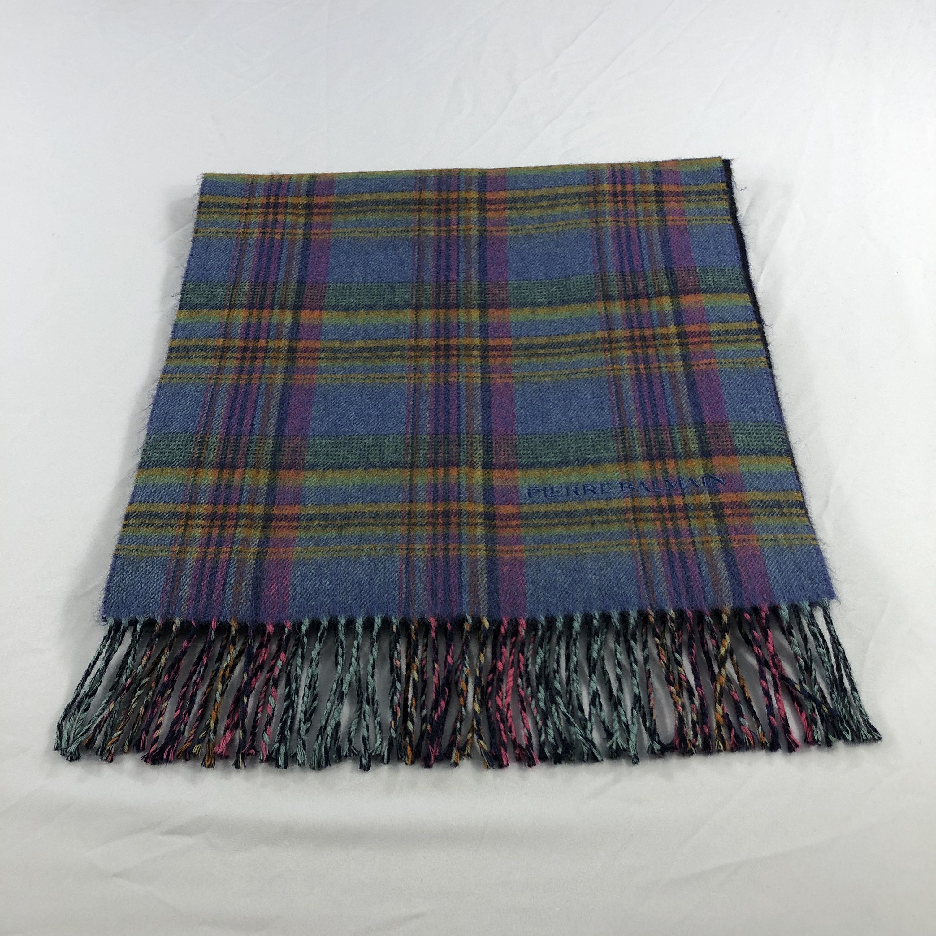 Pierre Balmain Pierre Balmain Colorful Tartan Wool Scarf Muffler V1027 Size ONE SIZE - 2 Thumbnail