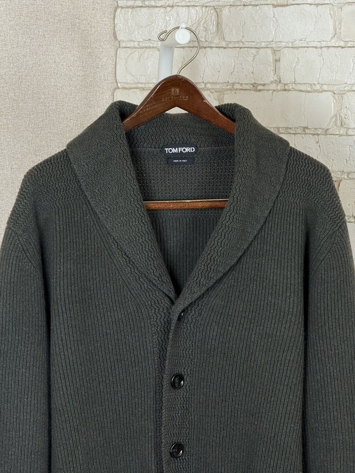 Tom Ford Tom Ford Cashmere Green Cardigan Sweater Size US L / EU 52-54 / 3 - 7 Thumbnail