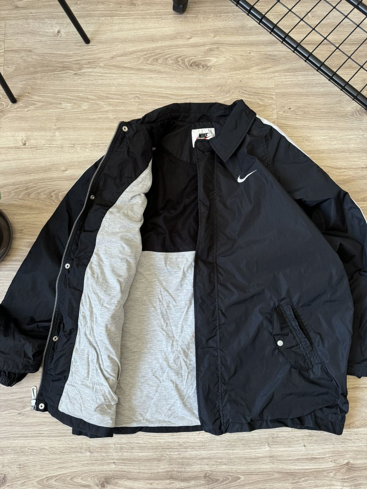 Vintage Vintage 90s Nike Swoosh Nylon Light Coat Jacket Size US XXL / EU 58 / 5 - 5 Thumbnail