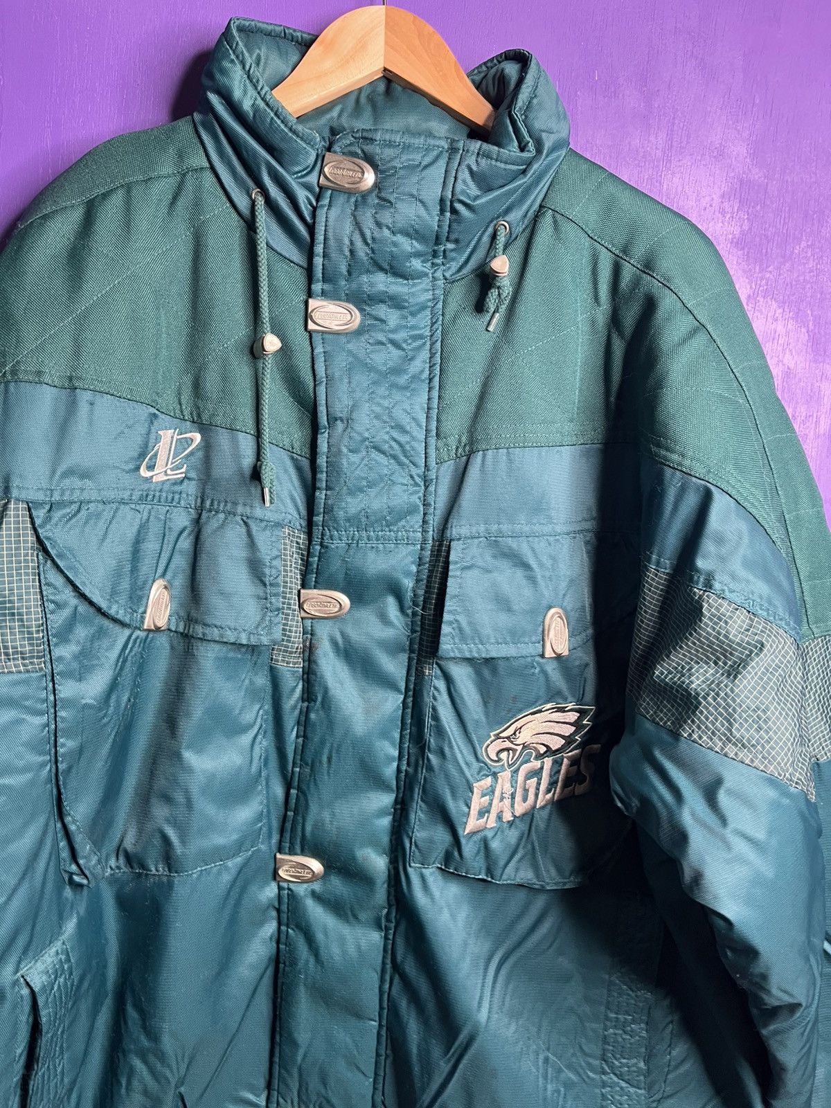 Logo Athletic × NFL × Vintage Vintage 90s Logo athletic Philadelphia eagles puffer jacket Size US XL / EU 56 / 4 - 3 Thumbnail