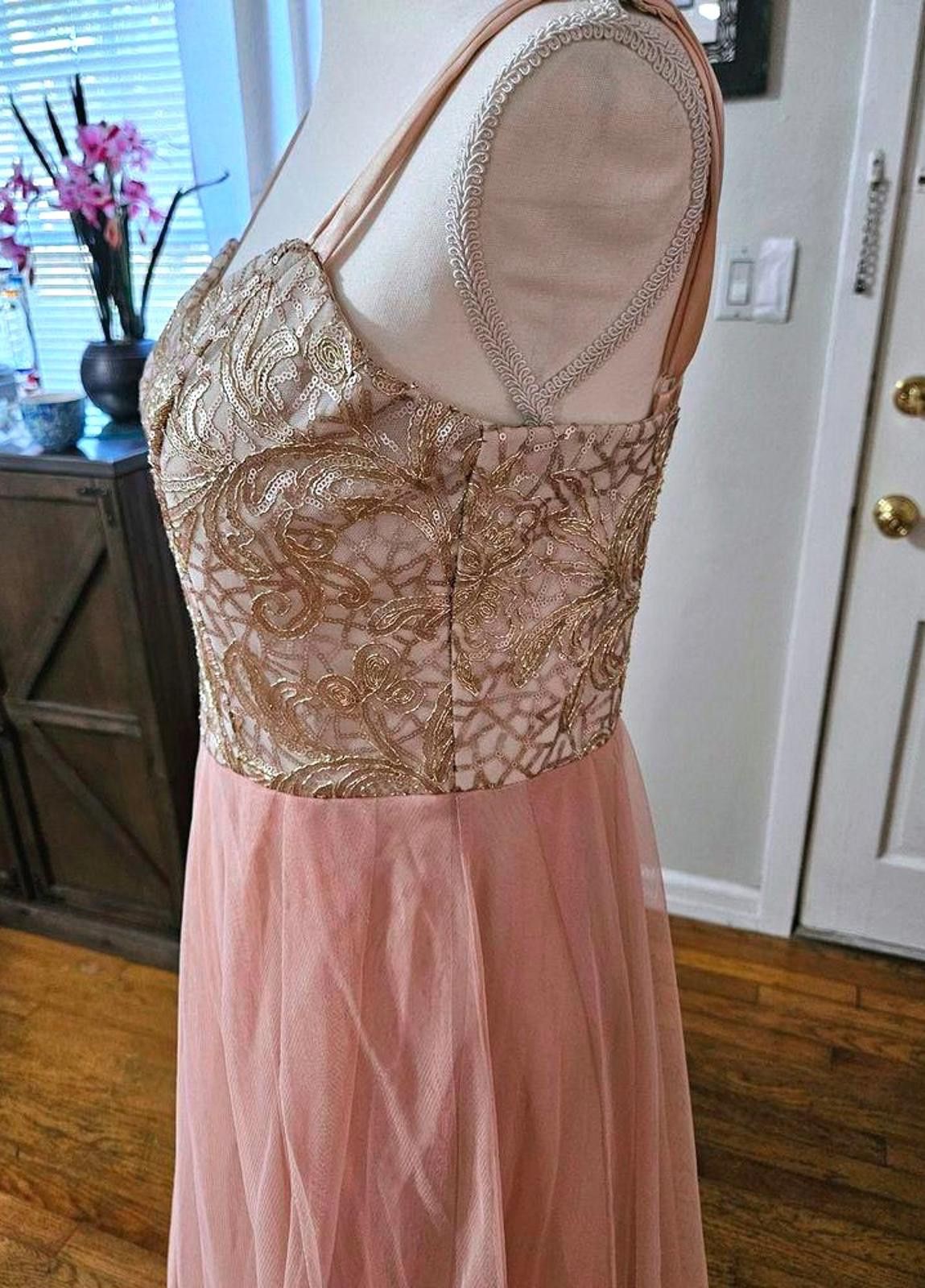 Designer Speechless Blush Pink and Gold SequinsEvening Gown Size M / US 6-8 / IT 42-44 - 3 Thumbnail