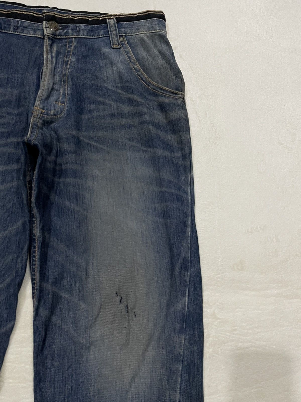 Edwin Vintage Edwin 503 Jerseys Twist Leg Distressed Denim Jeans Size US 35 - 5 Thumbnail
