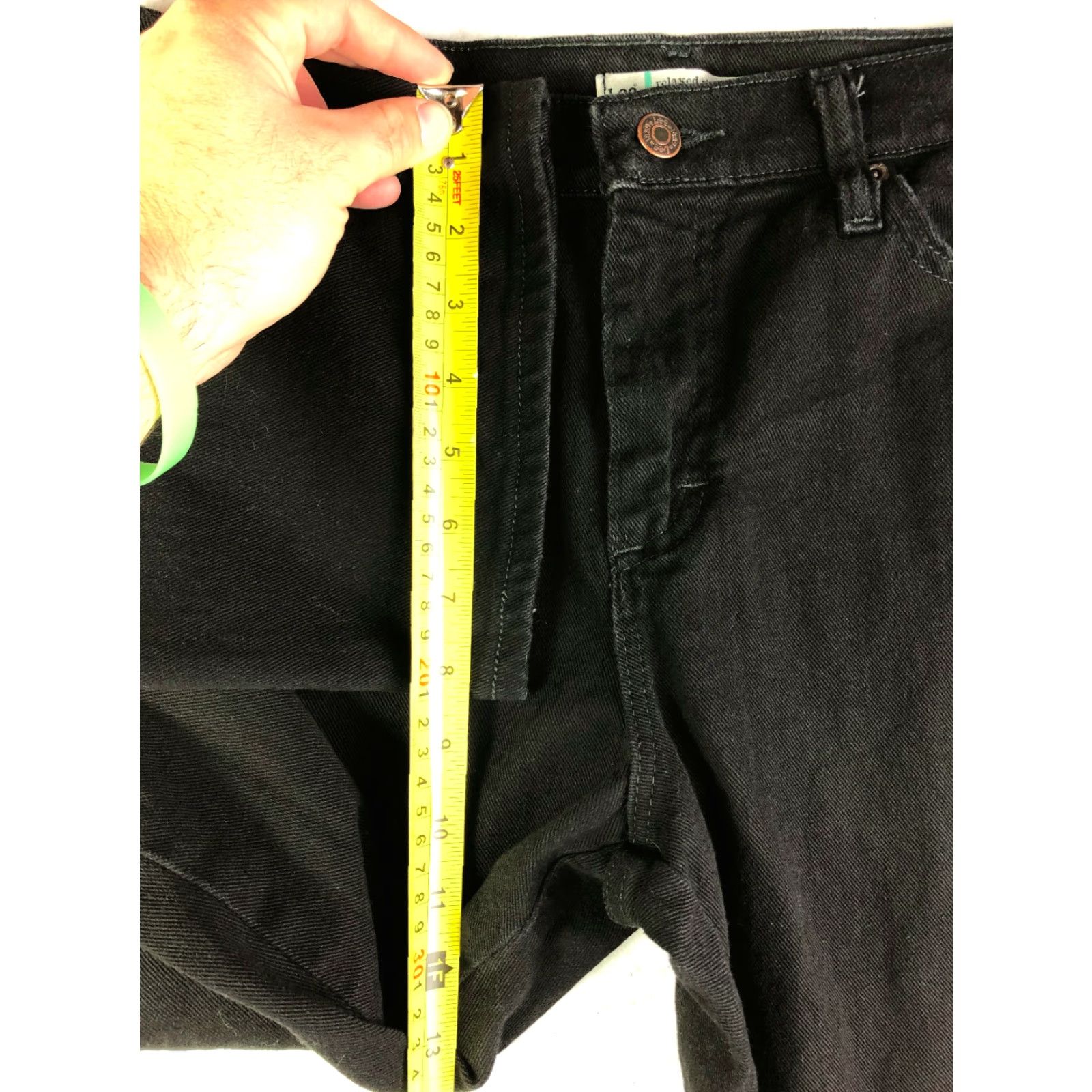 Lee Lee Jeans Mid Rise Relaxed Straight Leg Womens Size 6 Short Black Denim Jeans Size 28" / US 6 / IT 42 - 6 Thumbnail