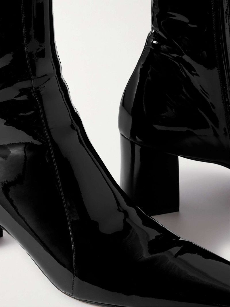 Saint Laurent Paris o1s1wg110126 776861 Rainer Boots in Patent Leather in Black Size US 7 / EU 40 - 5 Thumbnail