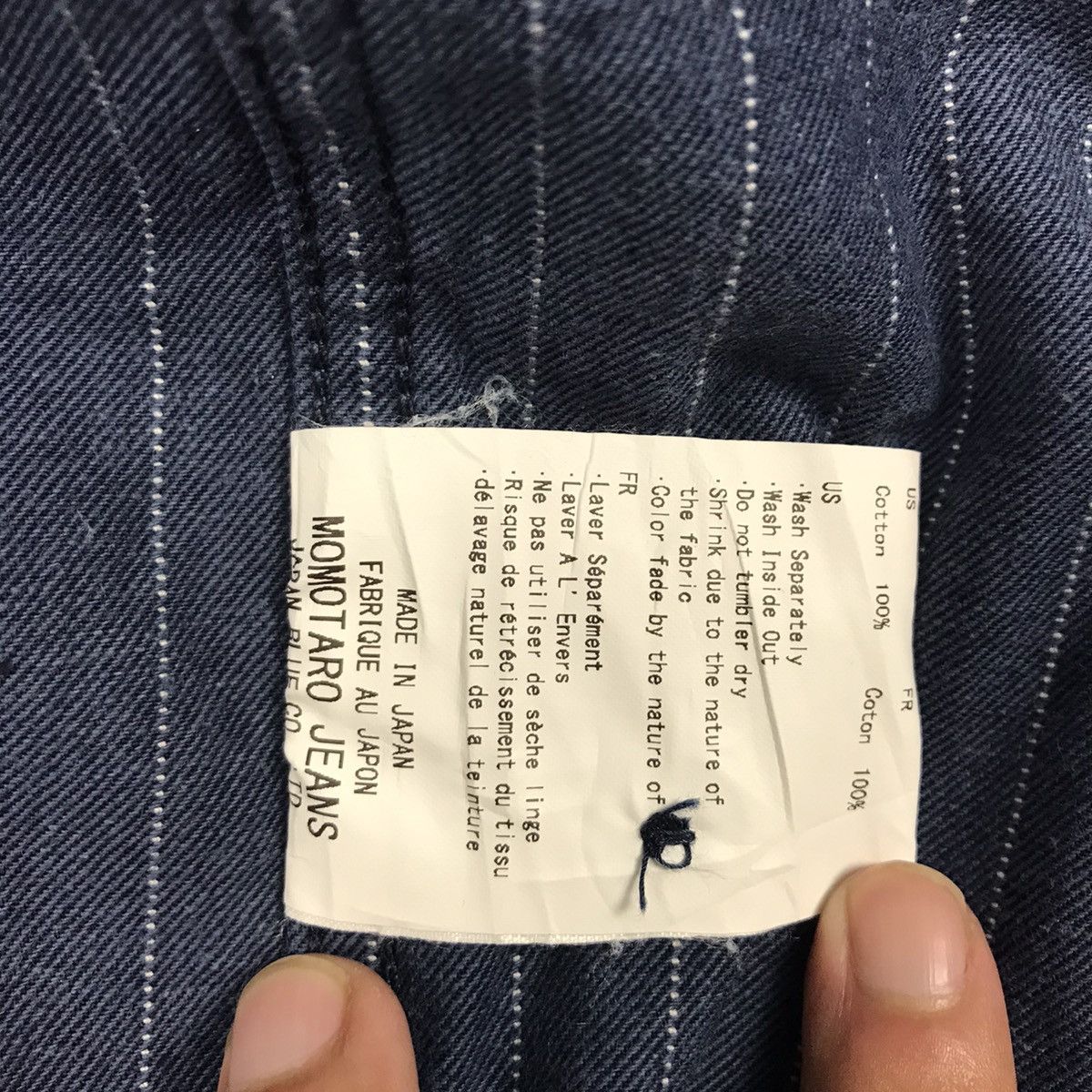 Indigo × Japanese Brand × Momotaro Jeans OG MOMOTARO DENIM INDIGO BASEBALL DESIGN BUTTON UP SHIRT Size US L / EU 52-54 / 3 - 12 Thumbnail