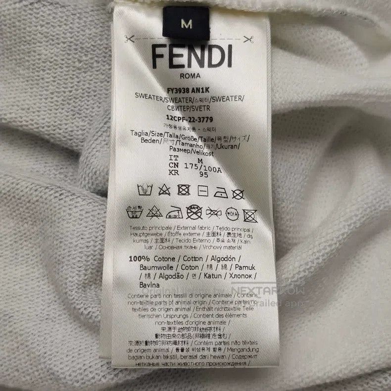Fendi Fendi Cotton Contrast Color Letter Logo Round Neck Long Sl Size US M / EU 48-50 / 2 - 8 Thumbnail