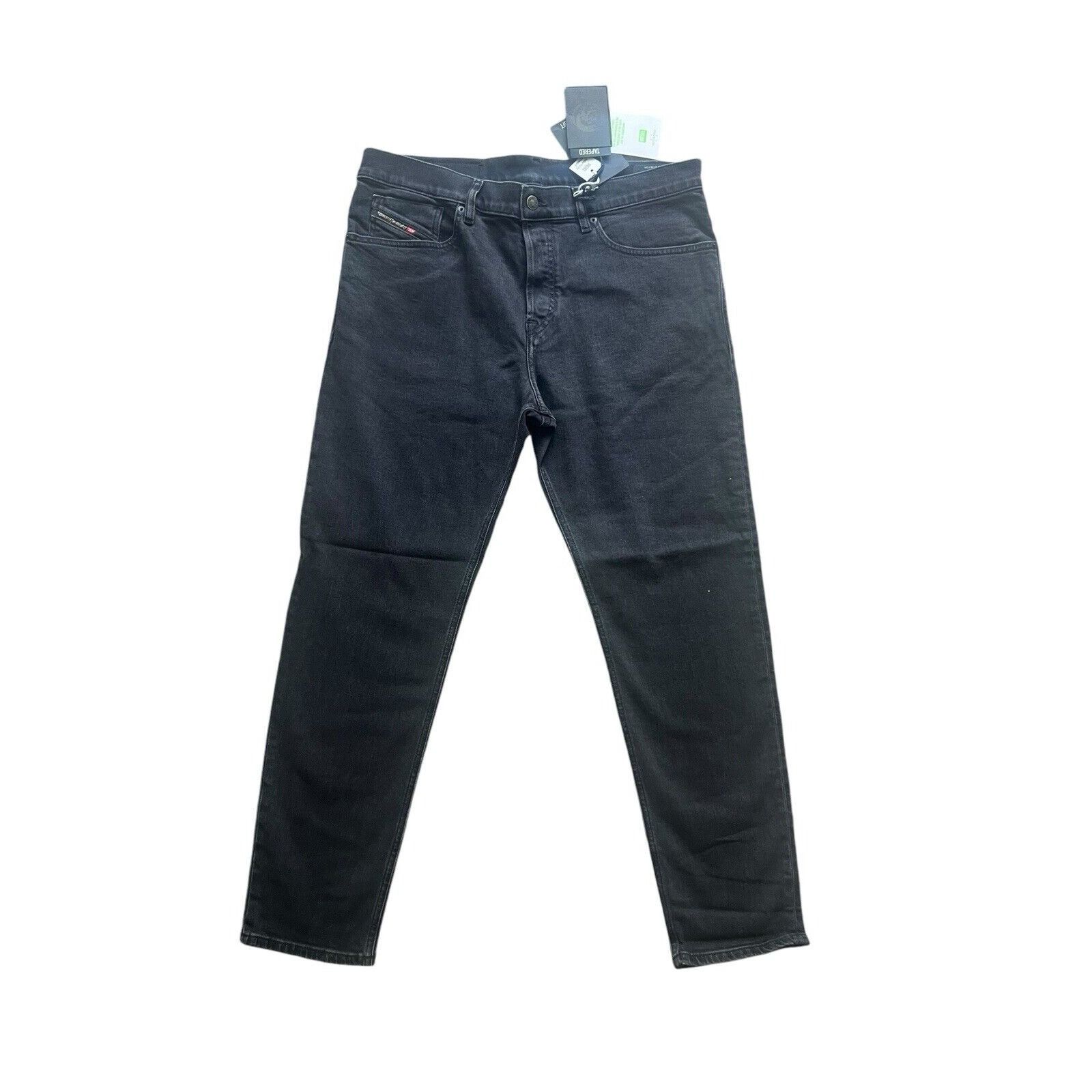 Diesel Diesel Mens D-Fining Tapered Jeans 09A14 Black Size 33/32 Size US 33 - 1 Thumbnail