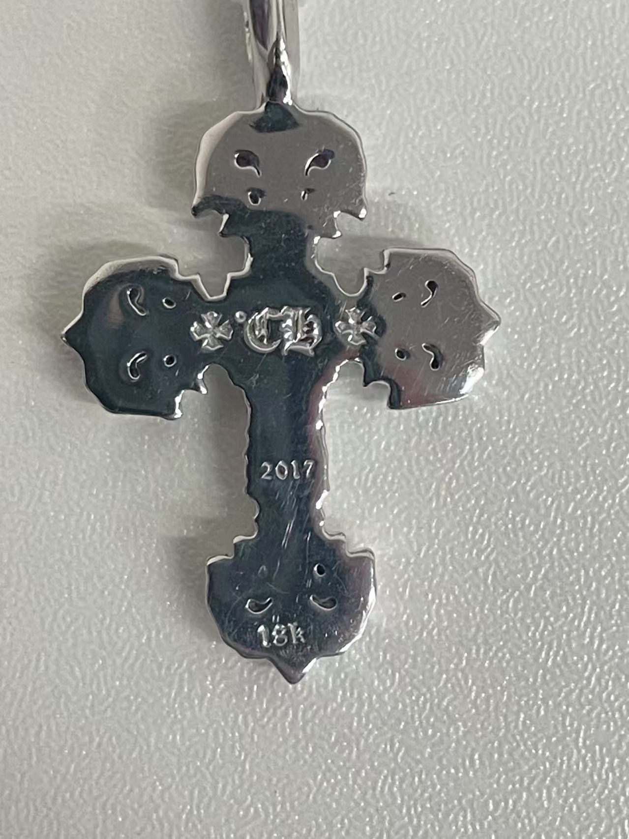 Chrome Hearts Chrome Hearts 18K Pink Saph Filigree Cross Charm Pendant Size ONE SIZE - 7 Thumbnail
