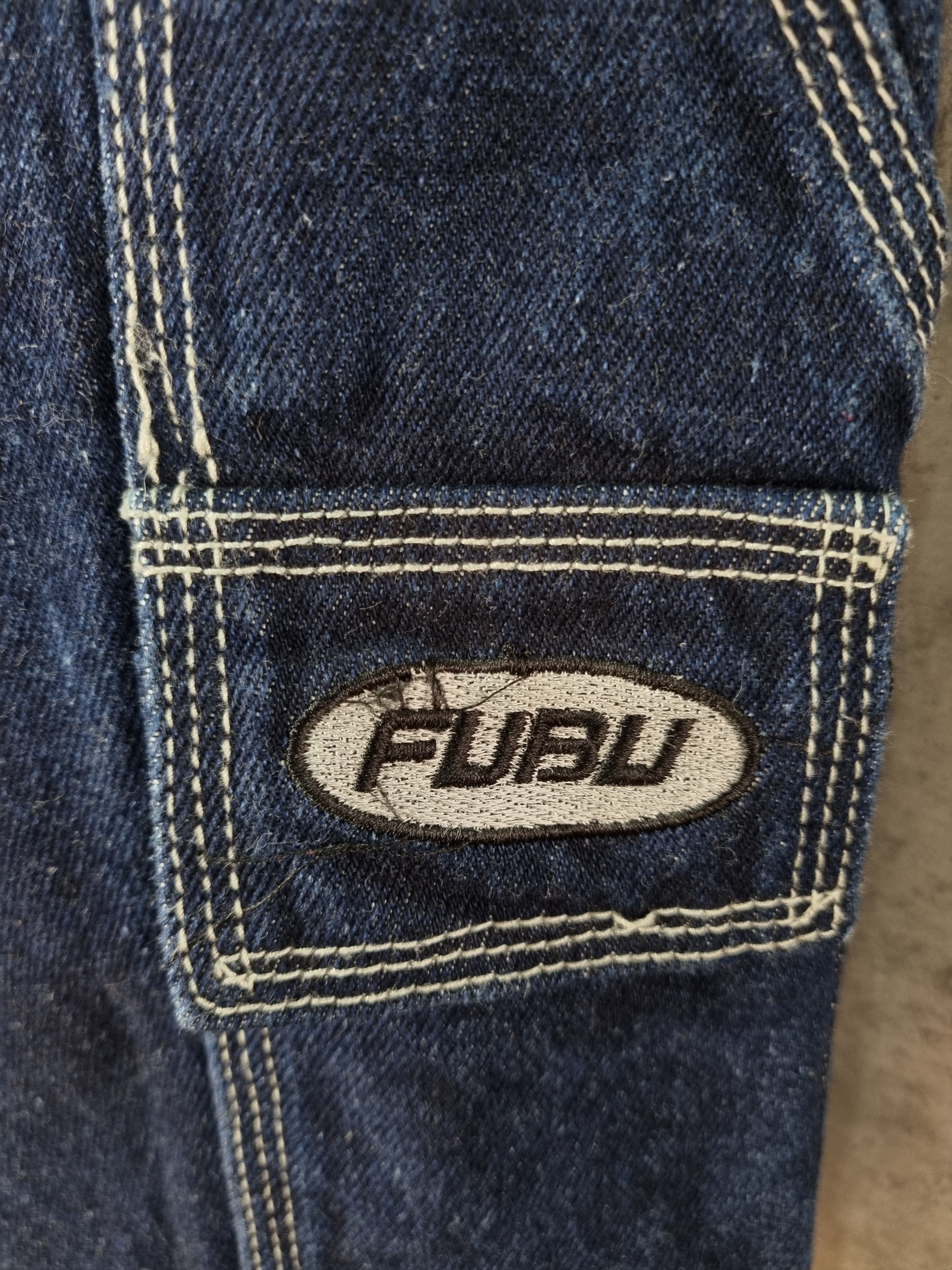 Fubu Fubu Raw Denim Carpenter Rap Hiphop Shorts Size US 34 / EU 50 - 10 Thumbnail