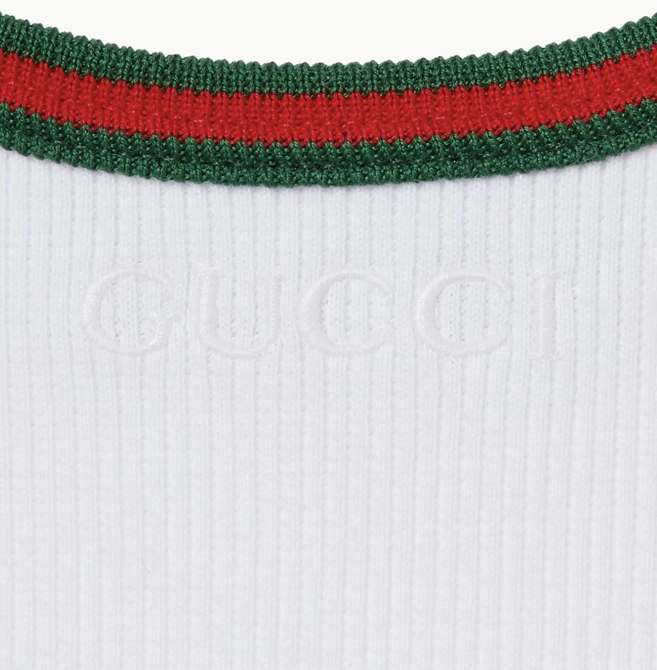 Gucci GUCCI COTTON TANK TOP WITH WEB SIZE S Size ONE SIZE - 3 Thumbnail