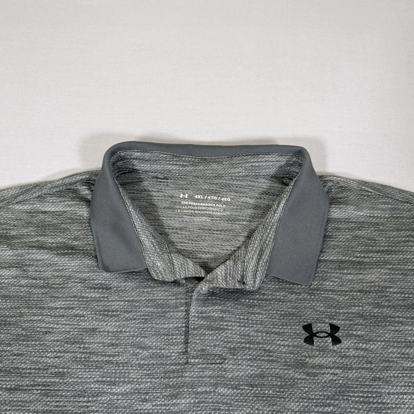 Under Armour Under Armour Polo Shirt Mens 4XL Gray Short Sleeve Performance Golf Stretch Breathable Moisture Wicking Logo Logo Under Armour Size US XXL / EU 58 / 5 - 2 Thumbnail