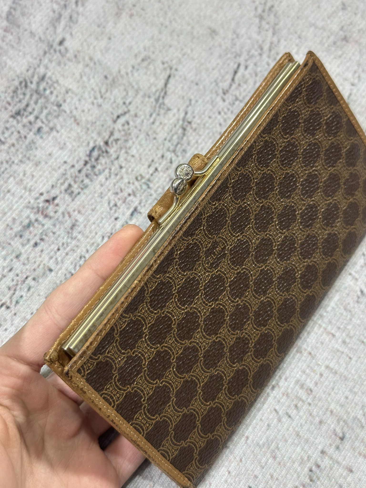 Celine Celine Long Wallet Macadam Brown Logo Monogram Vintage Purse Size ONE SIZE - 13 Thumbnail