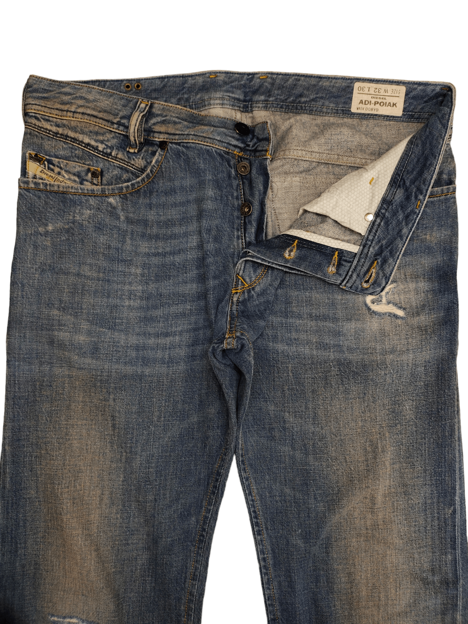 Adidas × Diesel Vintage Diesel X Adidas 'Adi-Poiak' 3D Pocket Distress Jeans Size US 32 / EU 48 - 13 Thumbnail