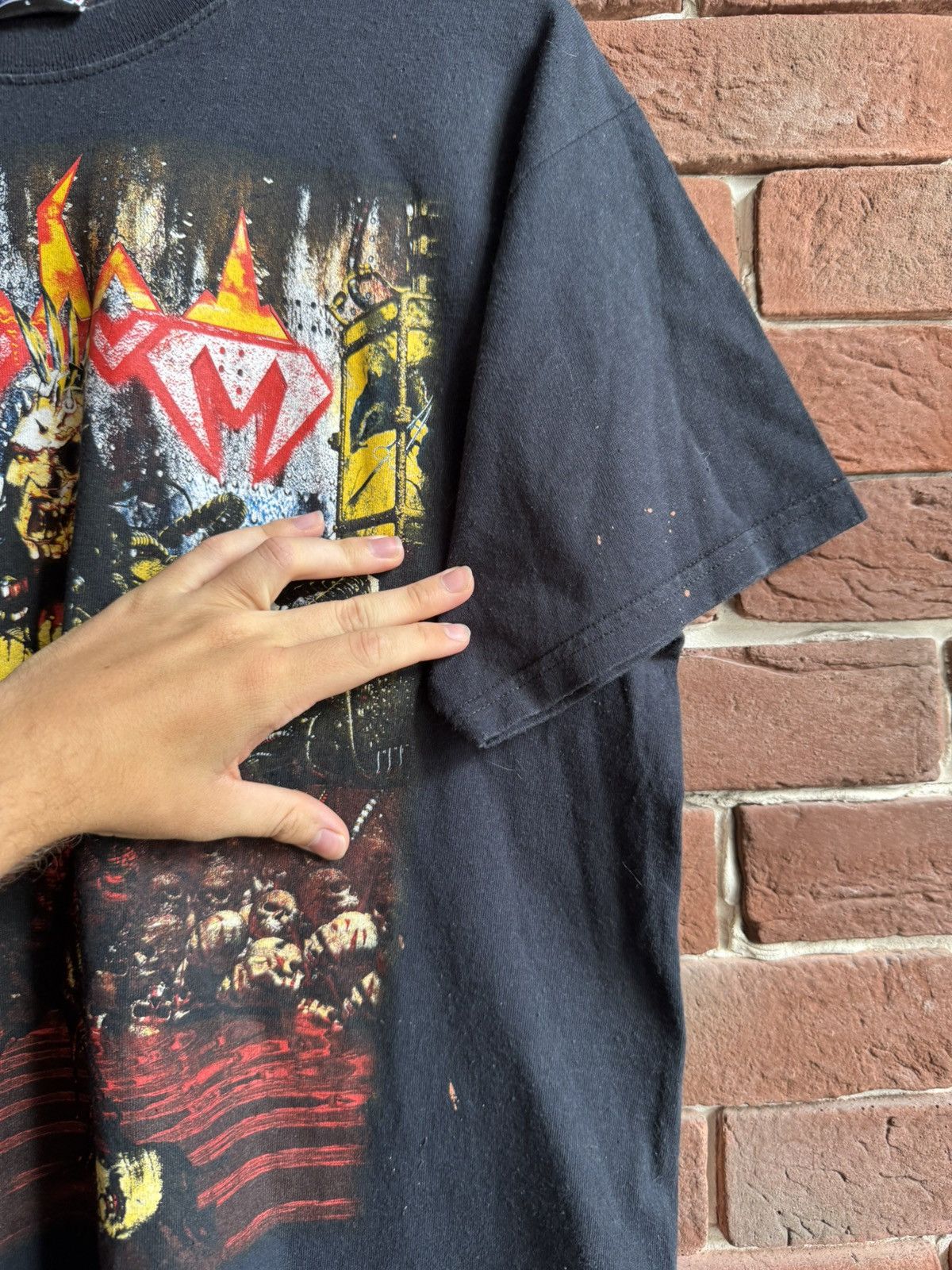 Band Tees Vintage 00s Sodom Thrash Metal Tour Band Tshirt L Black Size US L / EU 52-54 / 3 - 6 Thumbnail