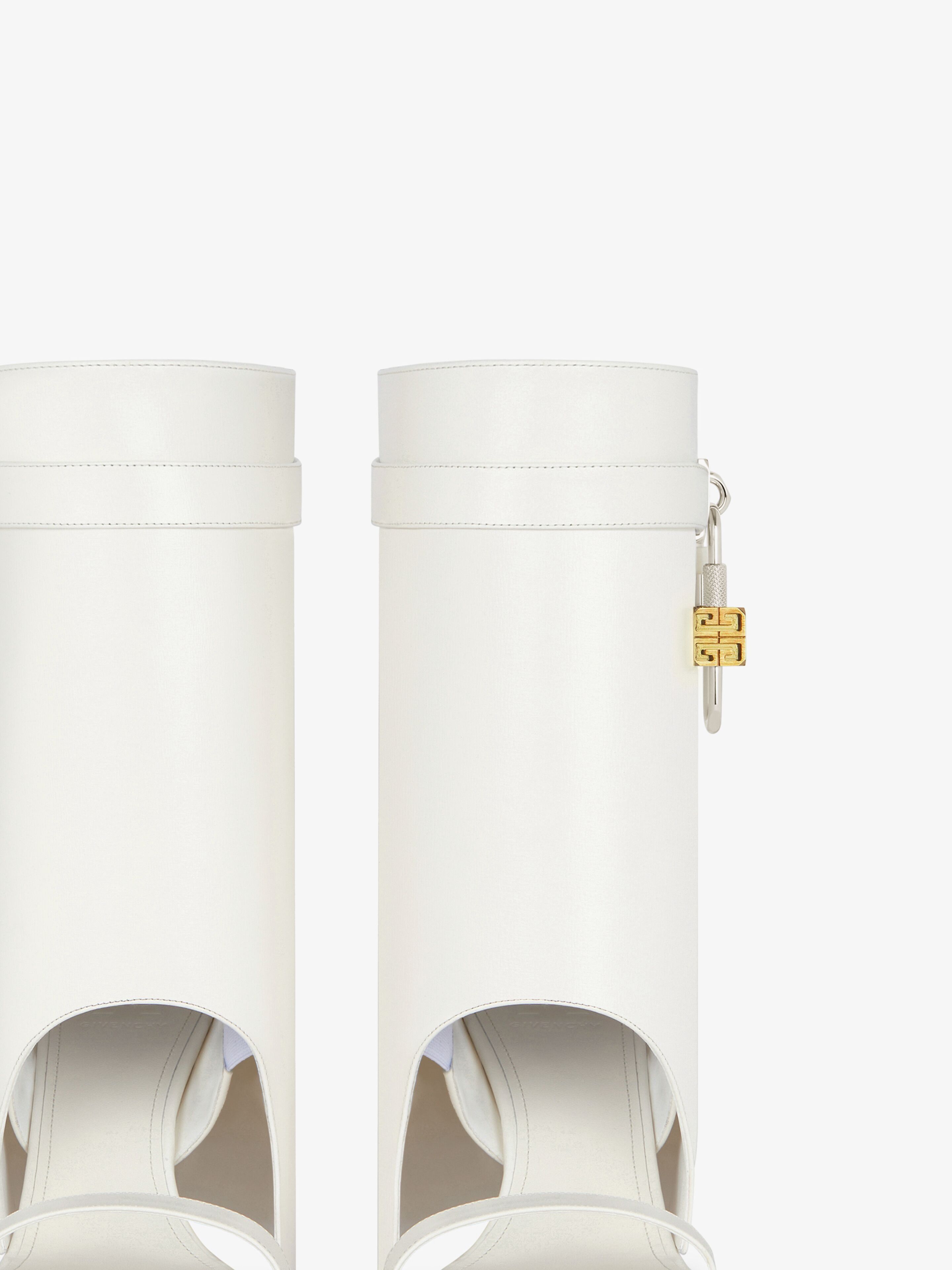 Givenchy o1srvl11e0525 Shark Lock Ankle Sandals in Ivory Size US 11 / IT 41 - 5 Thumbnail