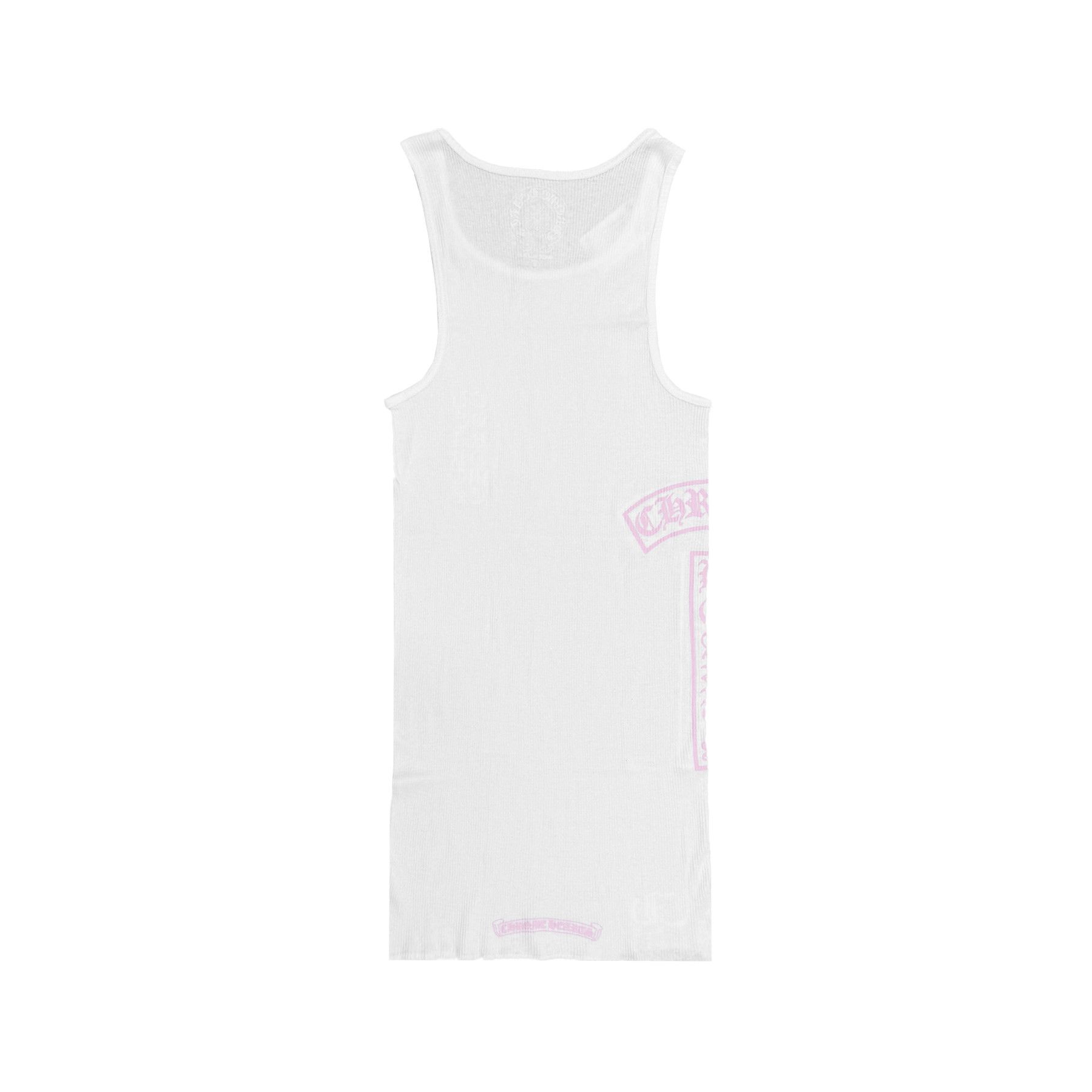 Chrome Hearts Chrome Hearts White T-Bar Script Logo Tank Top Size S / US 4 / IT 40 - 2 Thumbnail