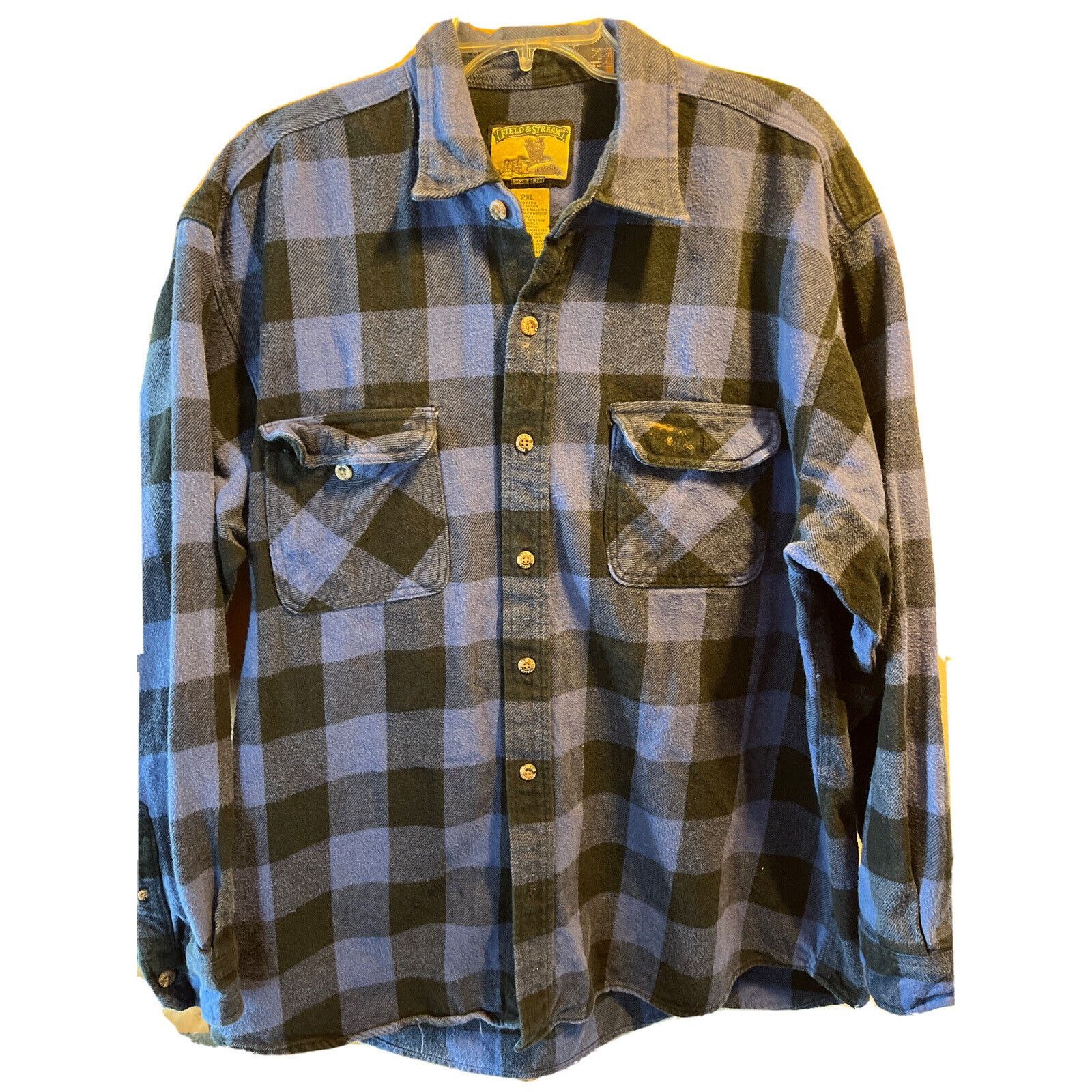 Field & Stream Field & Stream VTG men’s XXL blue plaid cotton flannel shirt Size US XXL / EU 58 / 5 - 1 Thumbnail