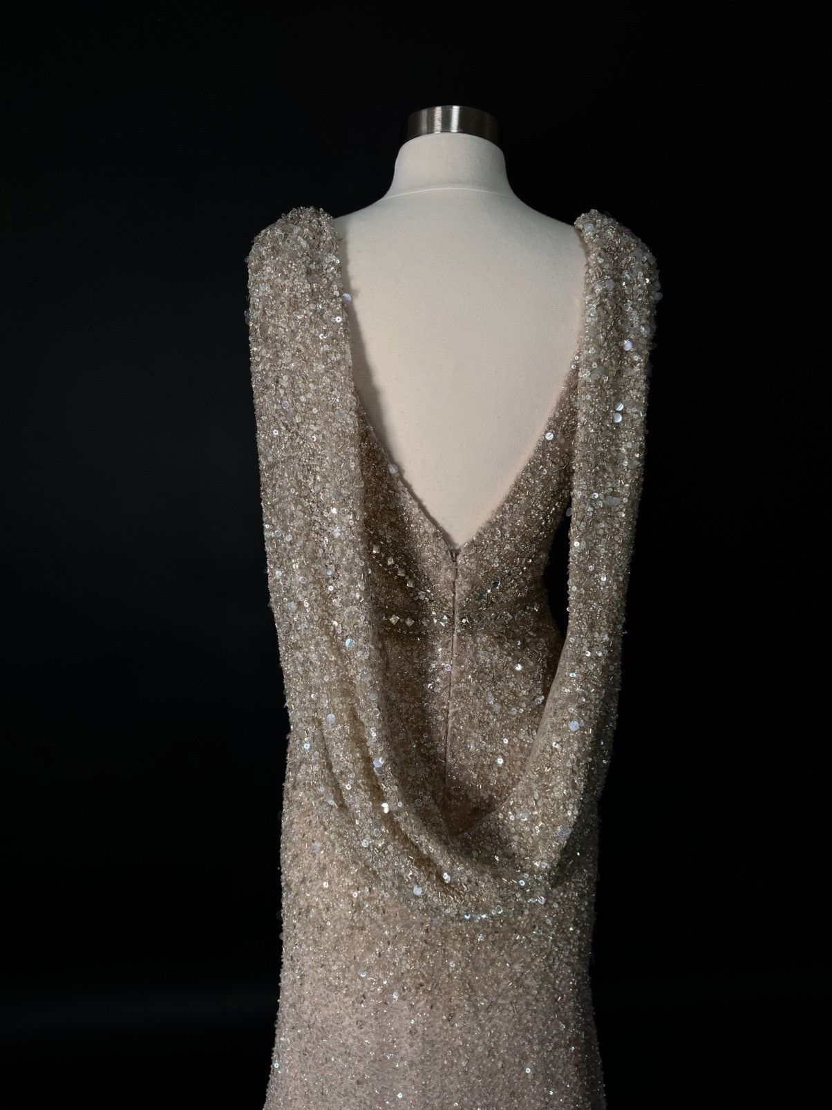 Other Brand New US 8 TONY WARD Fully Beaded with Sequins Gown Size M / US 6-8 / IT 42-44 - 7 Thumbnail