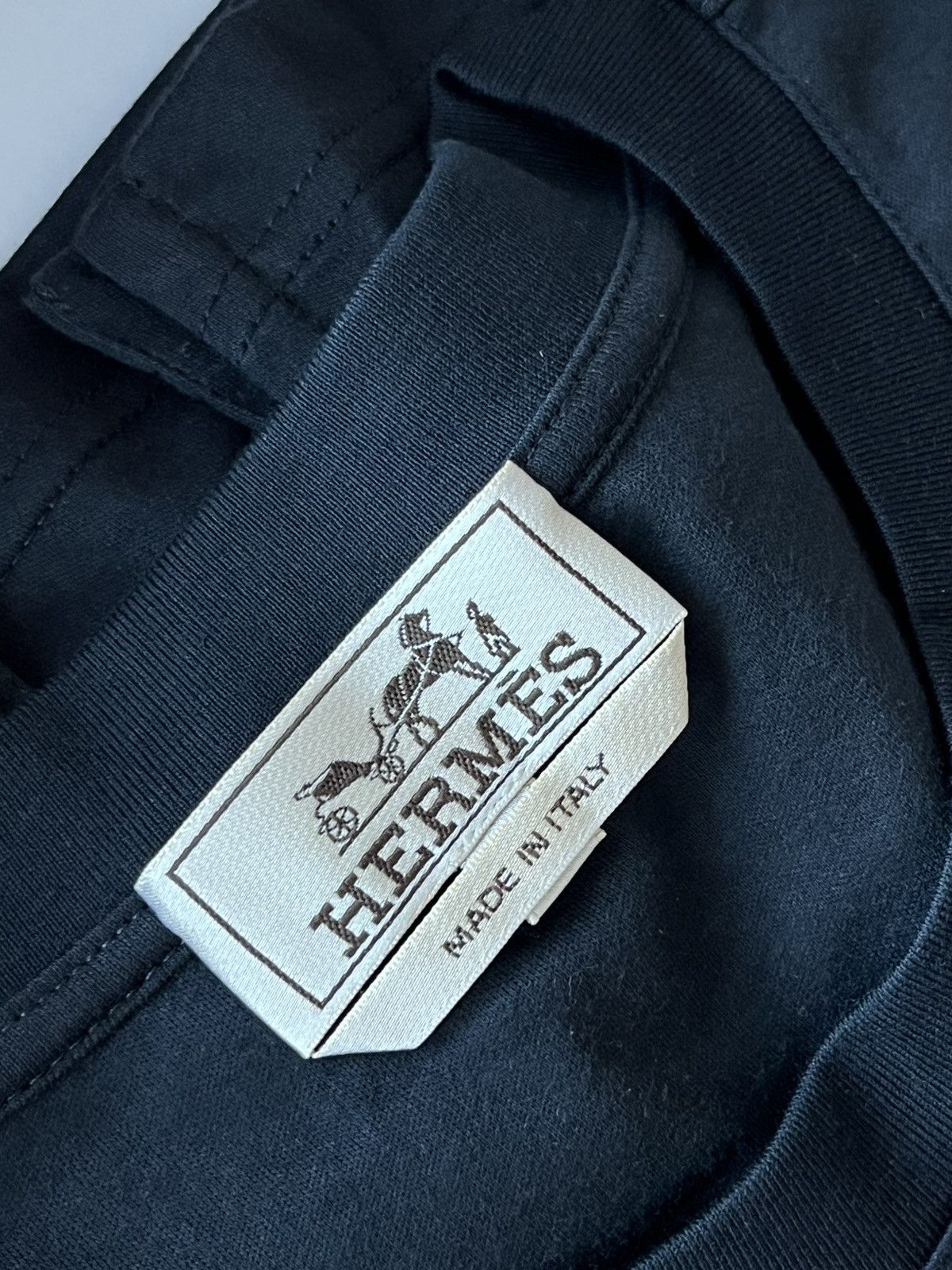 Hermes 2025 Runway Hermes H Leather Logo Tee T-shirt Size US XL / EU 56 / 4 - 5 Thumbnail