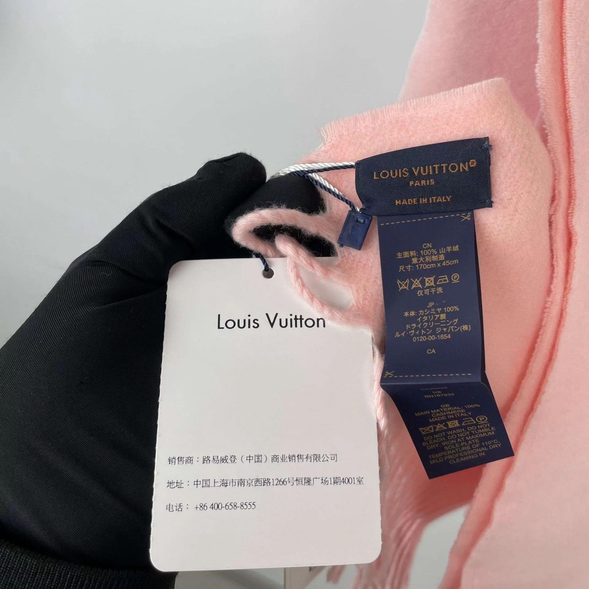 Louis Vuitton LV Pink 100% Cashmere Reversible Scarf Italian New Size ONE SIZE - 4 Thumbnail