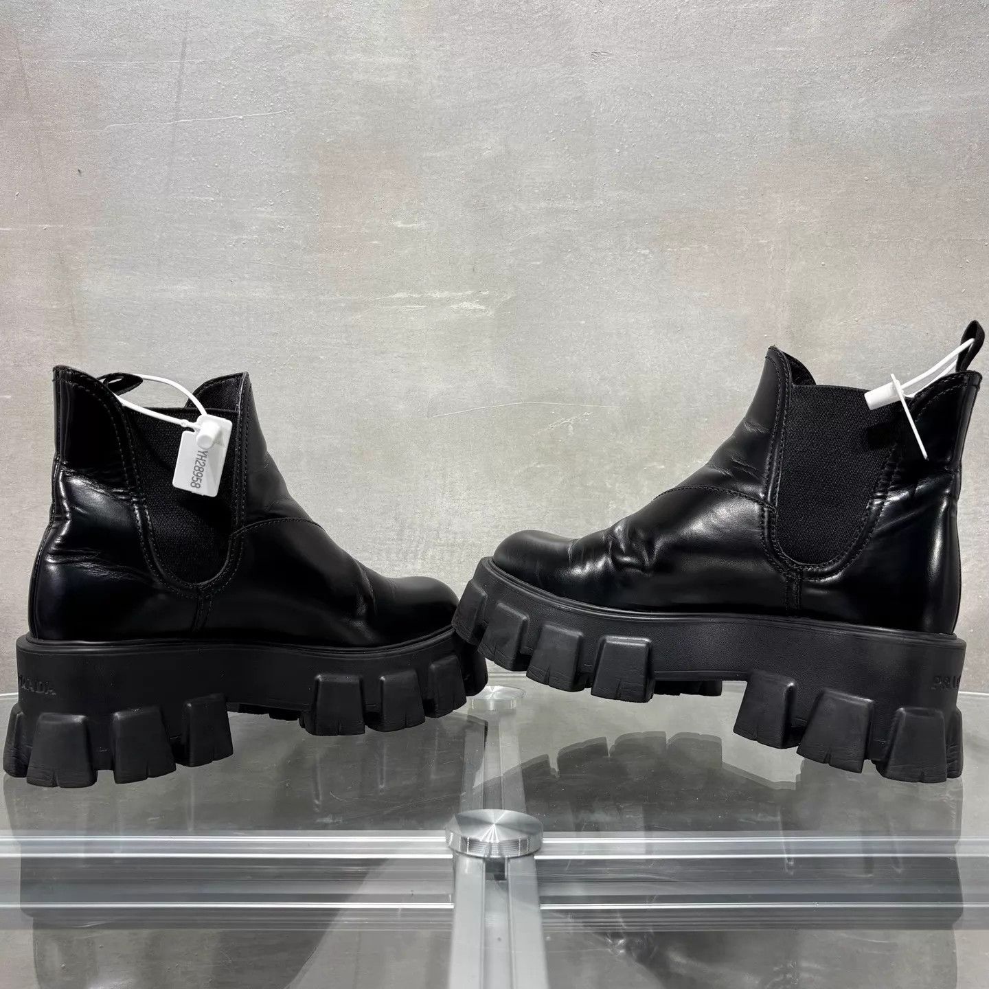 Prada PRADA Women's Black Chelsea Boots Size 37 Size US 6.5 / IT 36.5 - 5 Thumbnail