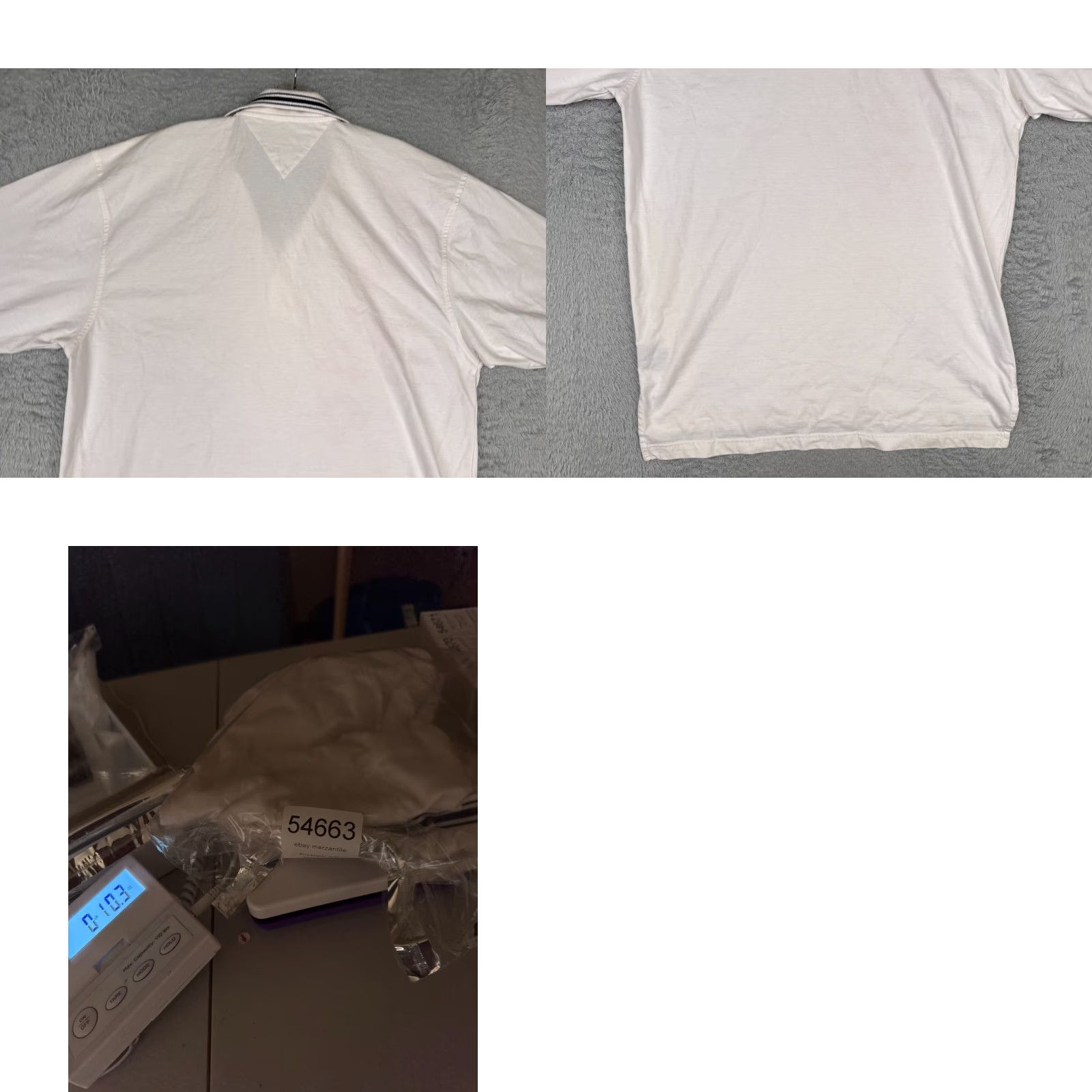Tommy Hilfiger Tommy Hilfiger Shirt Adult Large White 100% Cotton Short Sleeve Polo Size US L / EU 52-54 / 3 - 9 Thumbnail