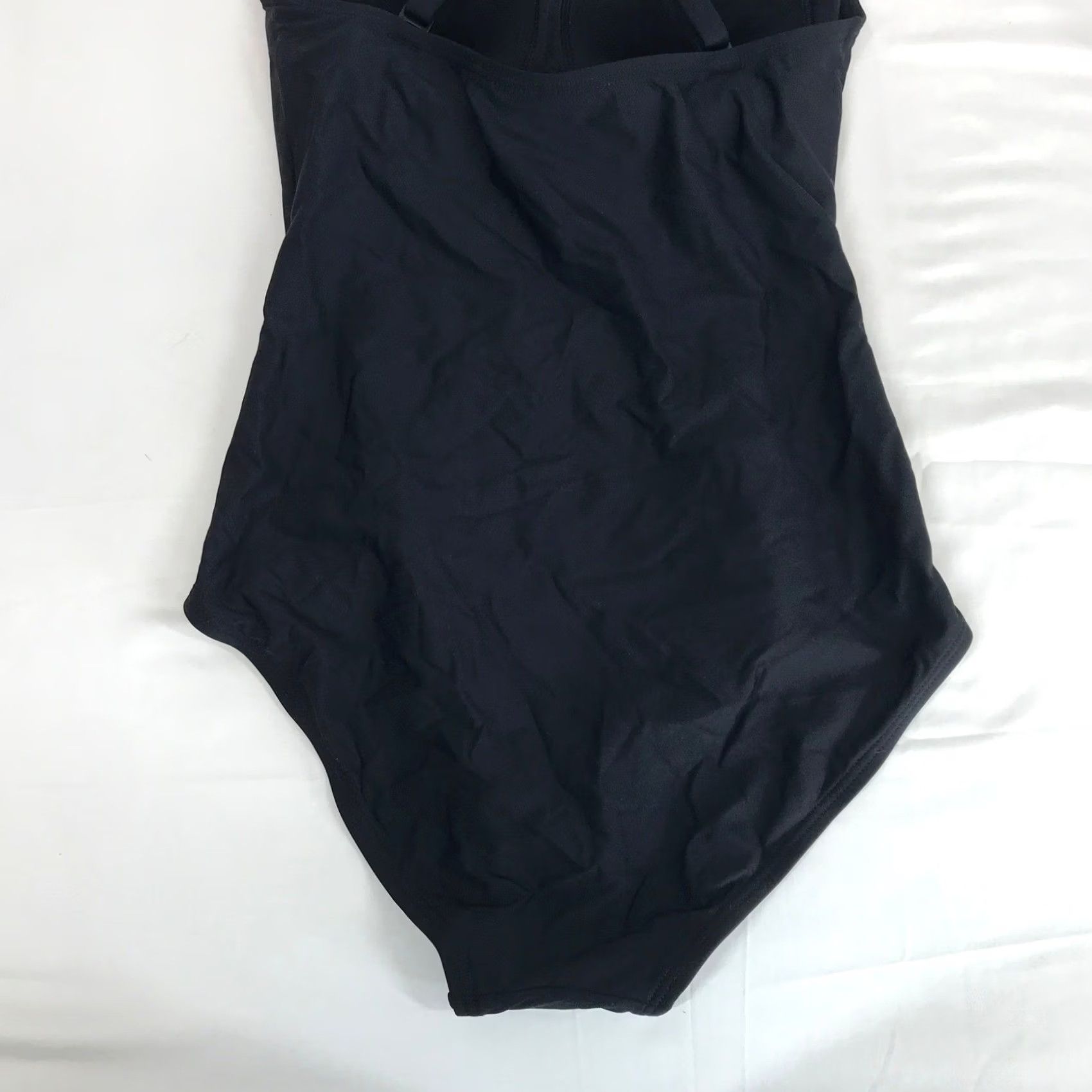 DKNY DKNY One Piece Swimsuit Womens Black Ruched Twisted Knot Bust Size M Size ONE SIZE - 6 Thumbnail