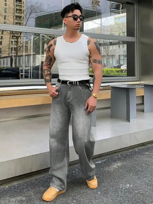 Japanese Brand × Vintage Baggy Washed Jeans Street Size US 36 / EU 52 - 2 Thumbnail