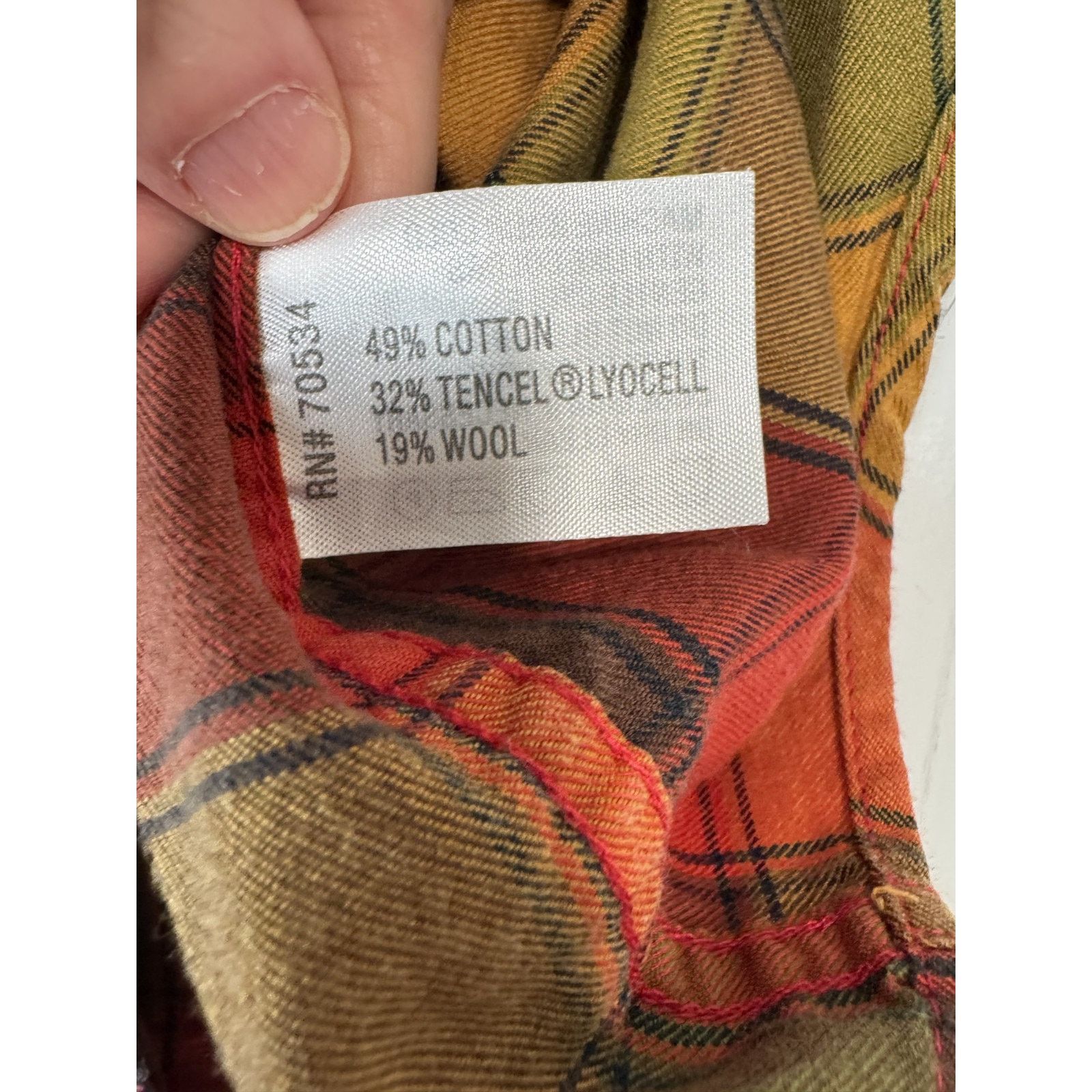Orvis Orvis Plaid Triblend Flannel Shirt L Cotton Tencel Wool L Size US L / EU 52-54 / 3 - 7 Thumbnail