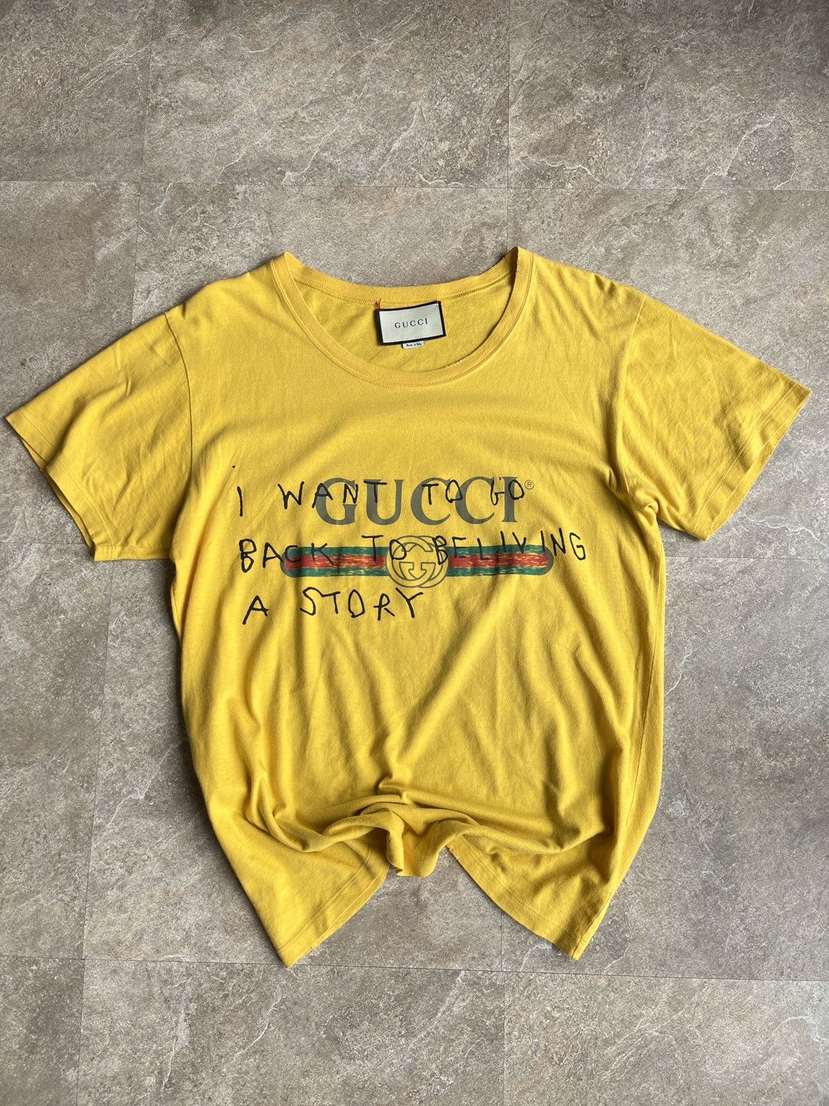 Gucci Coco Capitan 'I want to go back to beliving in a story' Tee Size US S / EU 44-46 / 1 - 1 Thumbnail