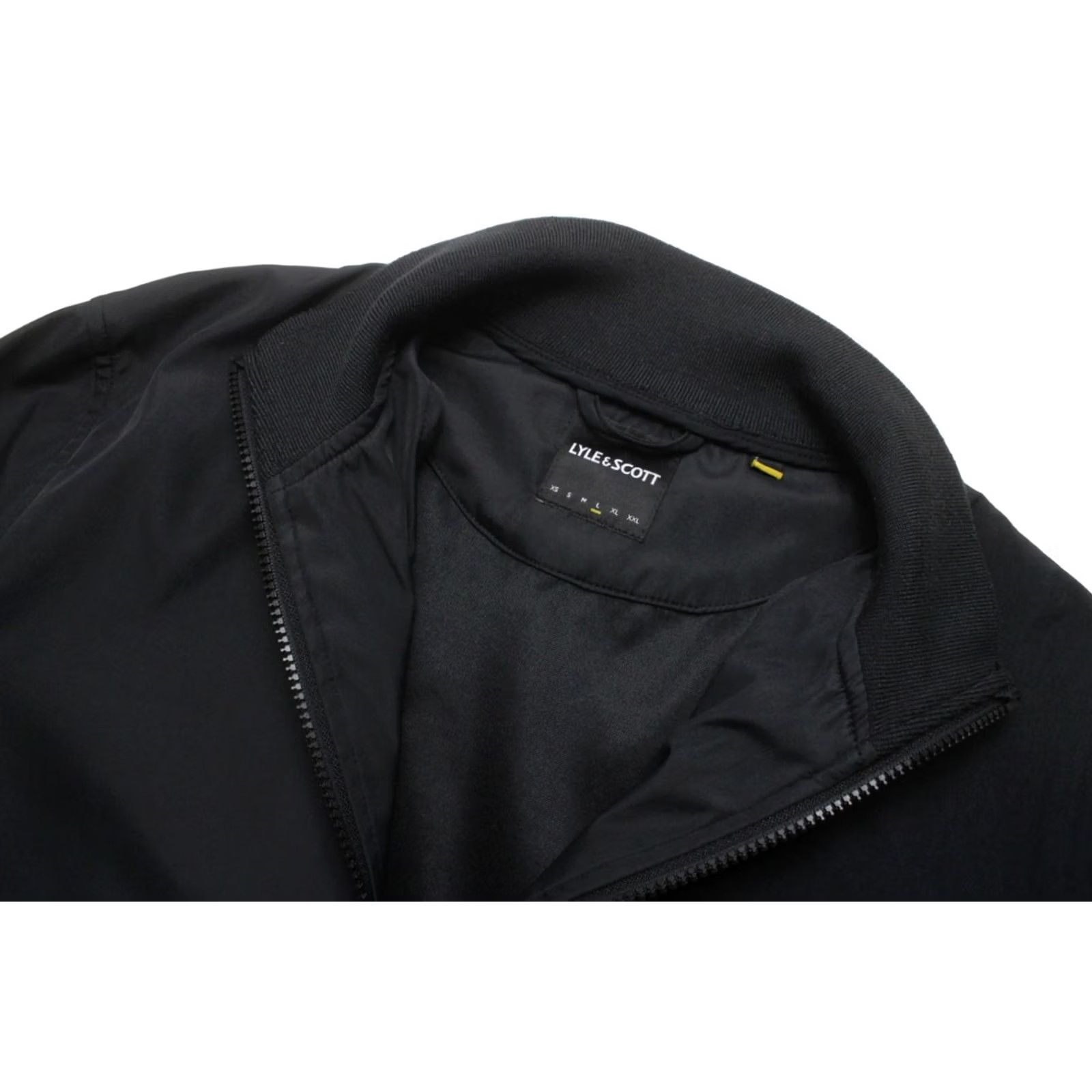 Lyle & Scott LYLE & SCOTT Jacket Men's LARGE Black Unlined High Neck Full Zip Pockets Size US L / EU 52-54 / 3 - 4 Thumbnail