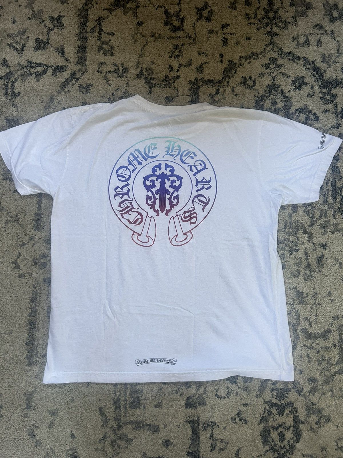 image of Chrome Hearts Chrome Heart T-Shirt in White, Men's (Size XL)