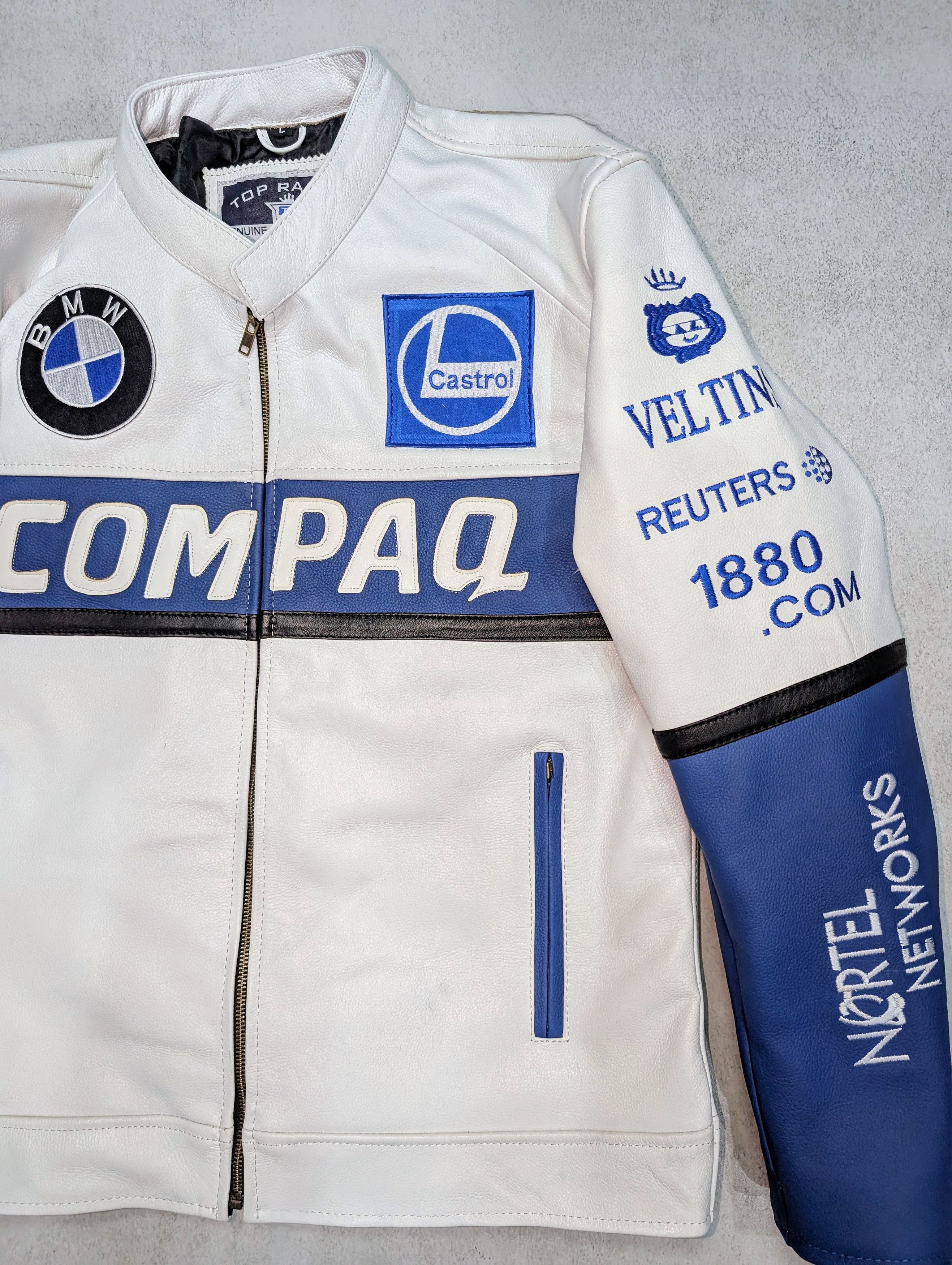 NASCAR 🔥 BMW 🏎️ Racing Leather Jacket Rare Streetwear L Size US M / EU 48-50 / 2 - 4 Thumbnail