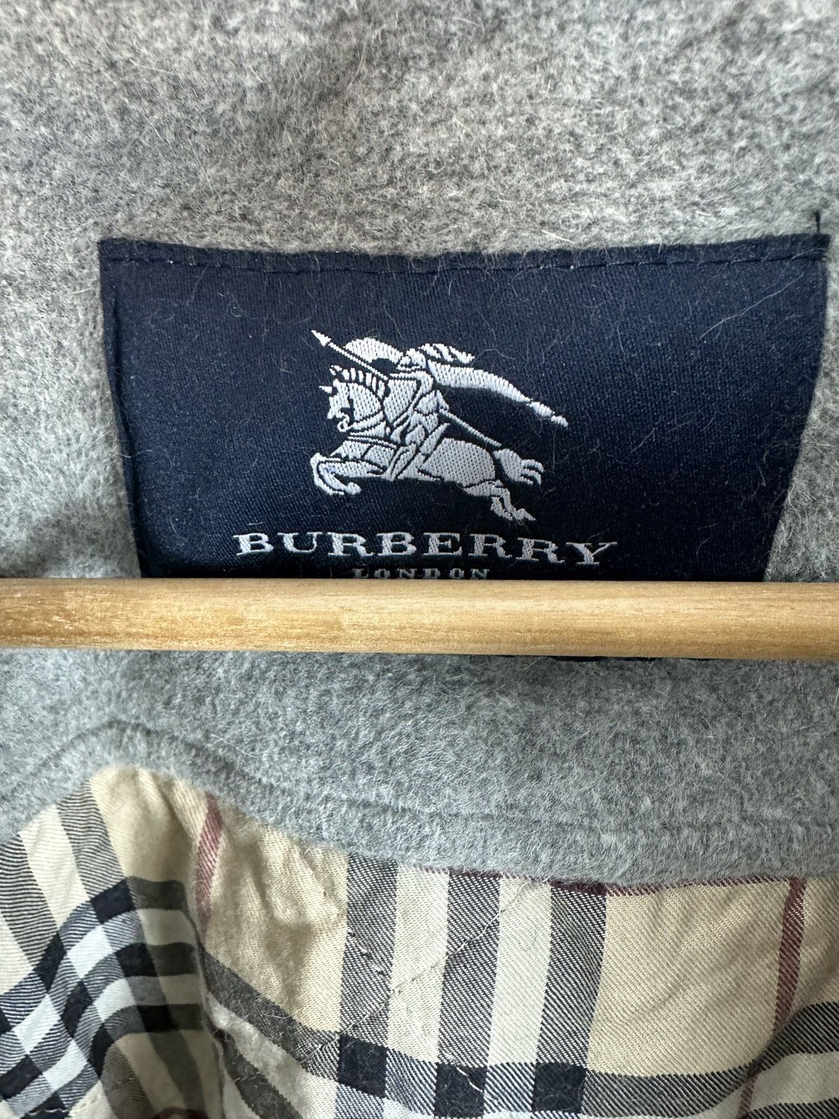 Burberry Burberry grey woolen coat Size L / US 10 / IT 46 - 6 Thumbnail
