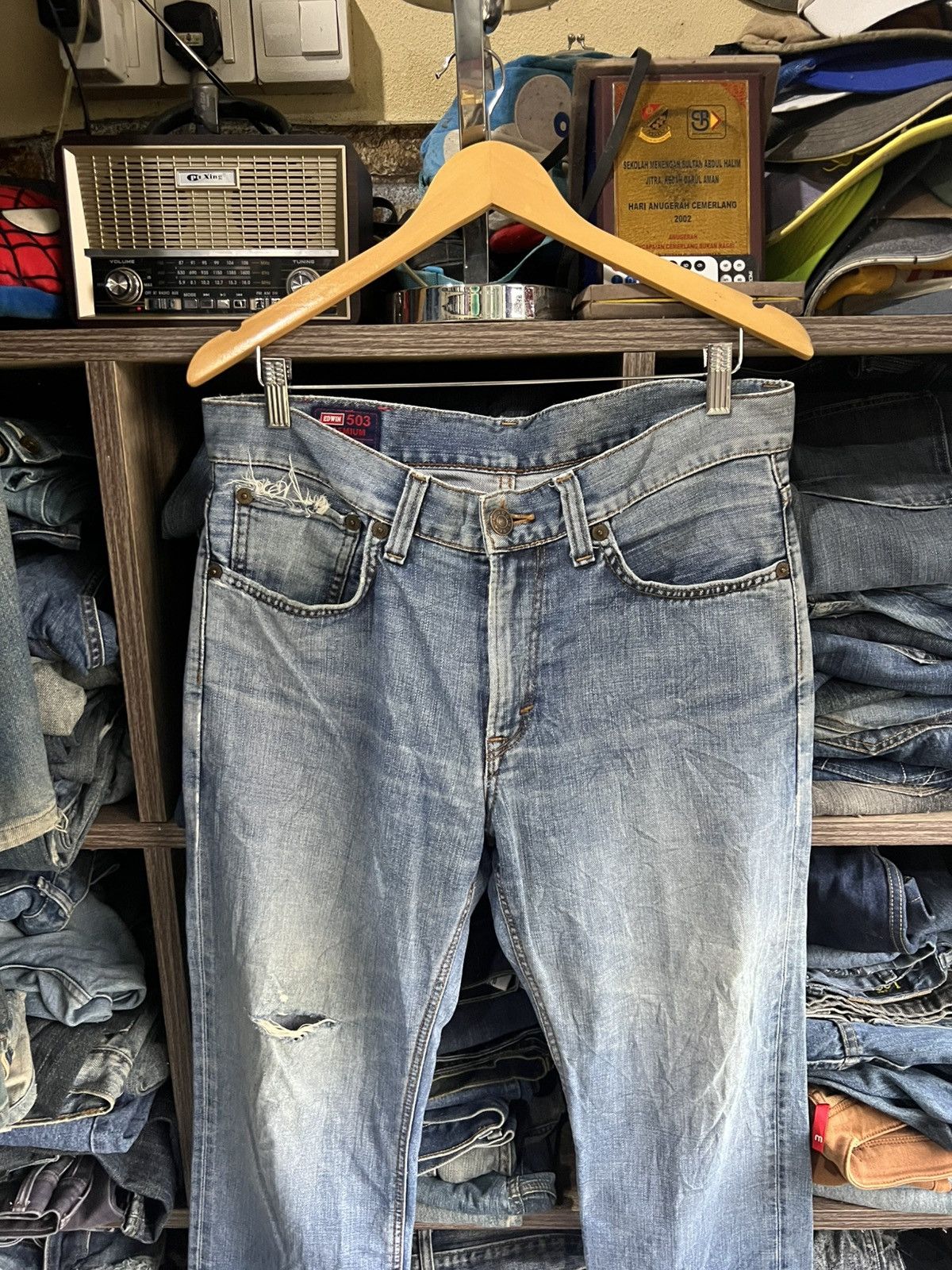 Edwin 🔥Edwin 503 Made in Japan Distressed Denim Size US 34 / EU 50 - 3 Thumbnail