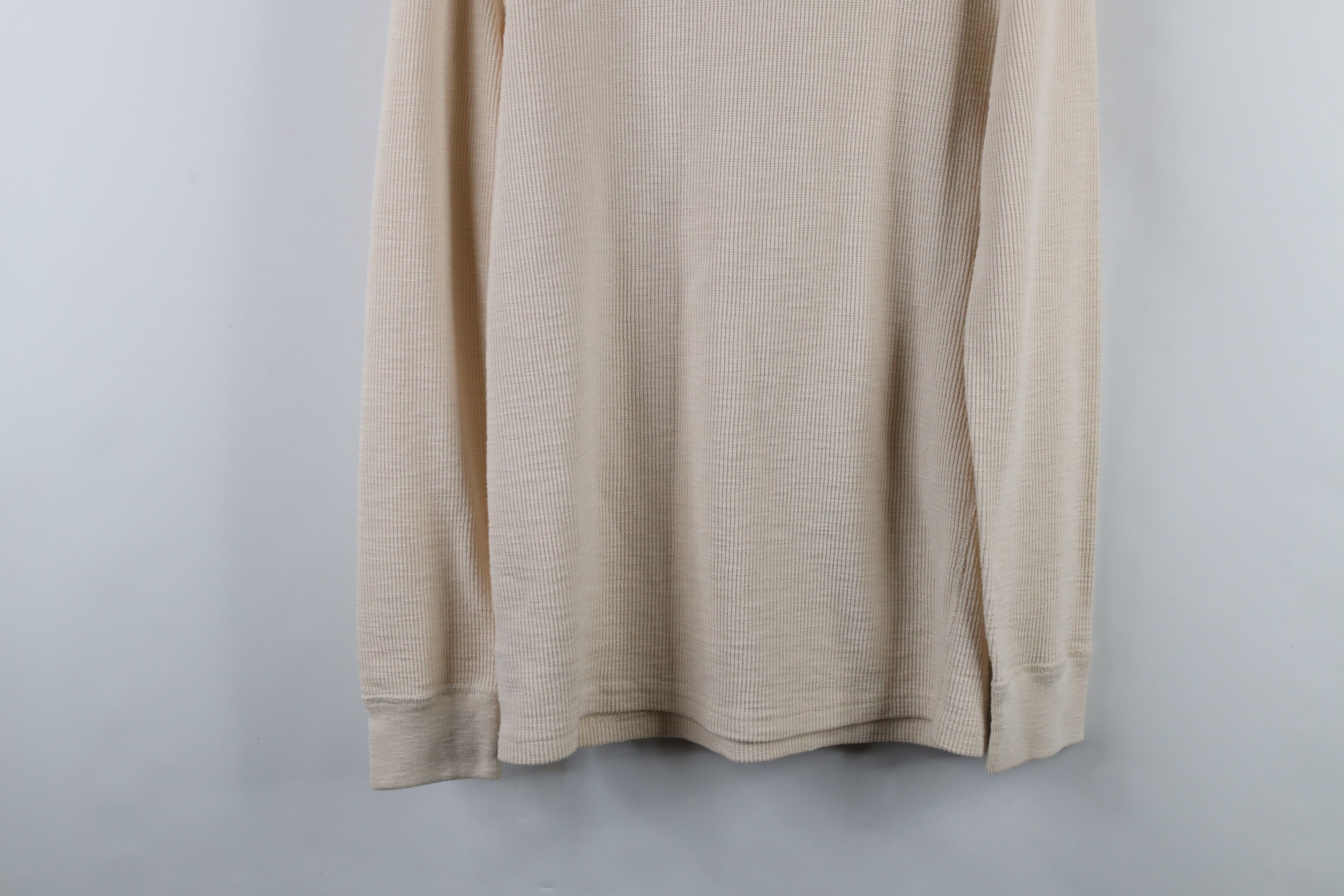 J.Crew × Vintage J Crew Knit Goods Cotton Thermal Waffle Knit Henley T-Shirt Size US L / EU 52-54 / 3 - 12 Thumbnail