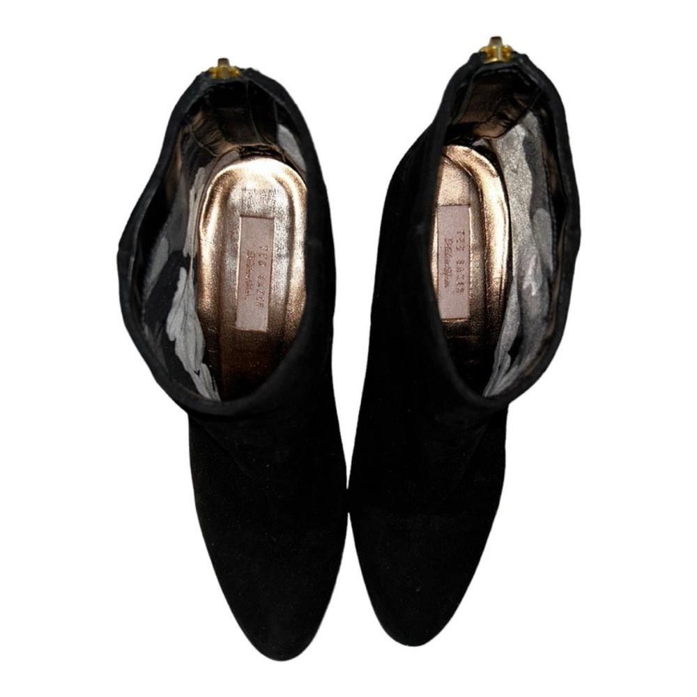 Ted Baker Ted Baker l Black Suede Leather Bootie W Gold Heel Size 9 Size US 9 / IT 39 - 3 Thumbnail