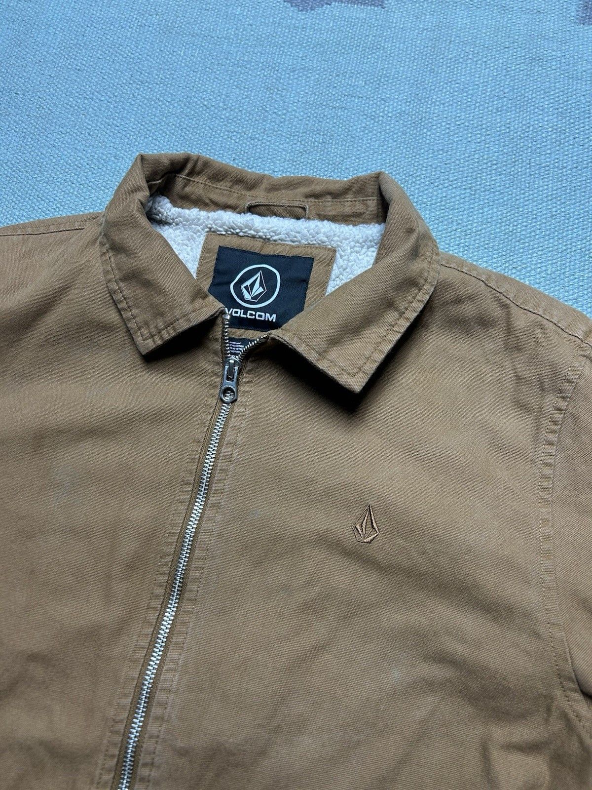Vintage Volcom Sherpa lined canvas jacket Carhartt zip skater FLAW M Size US M / EU 48-50 / 2 - 3 Thumbnail