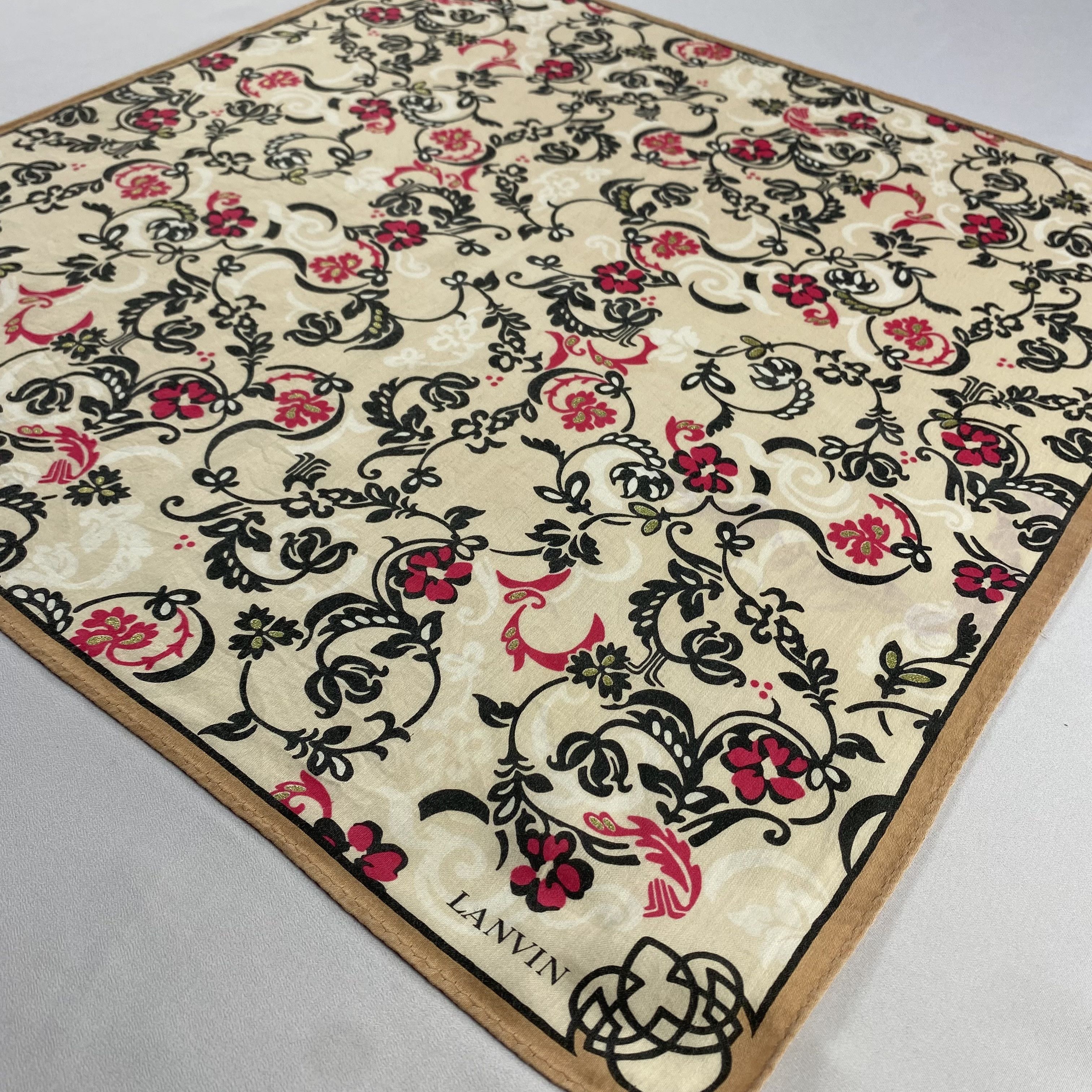 Lanvin × Vintage Lanvin Bandana/ Handkerchief / Neckerchief-P1742 Size ONE SIZE - 2 Thumbnail