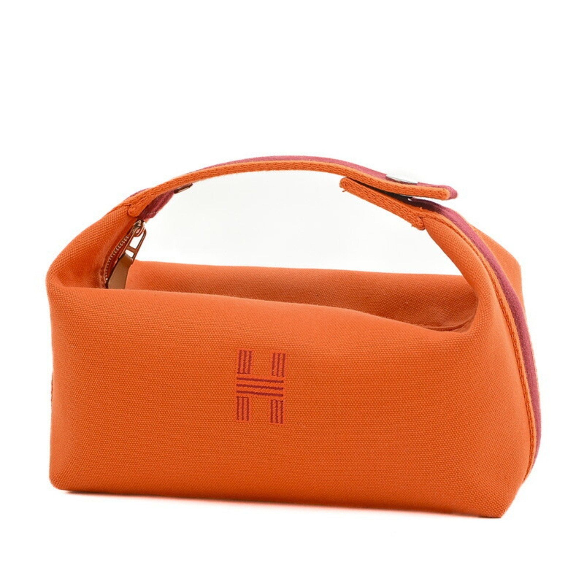 image of Hermes Bride A Black Pm Handbag Cotton Canvas Orange, Women's