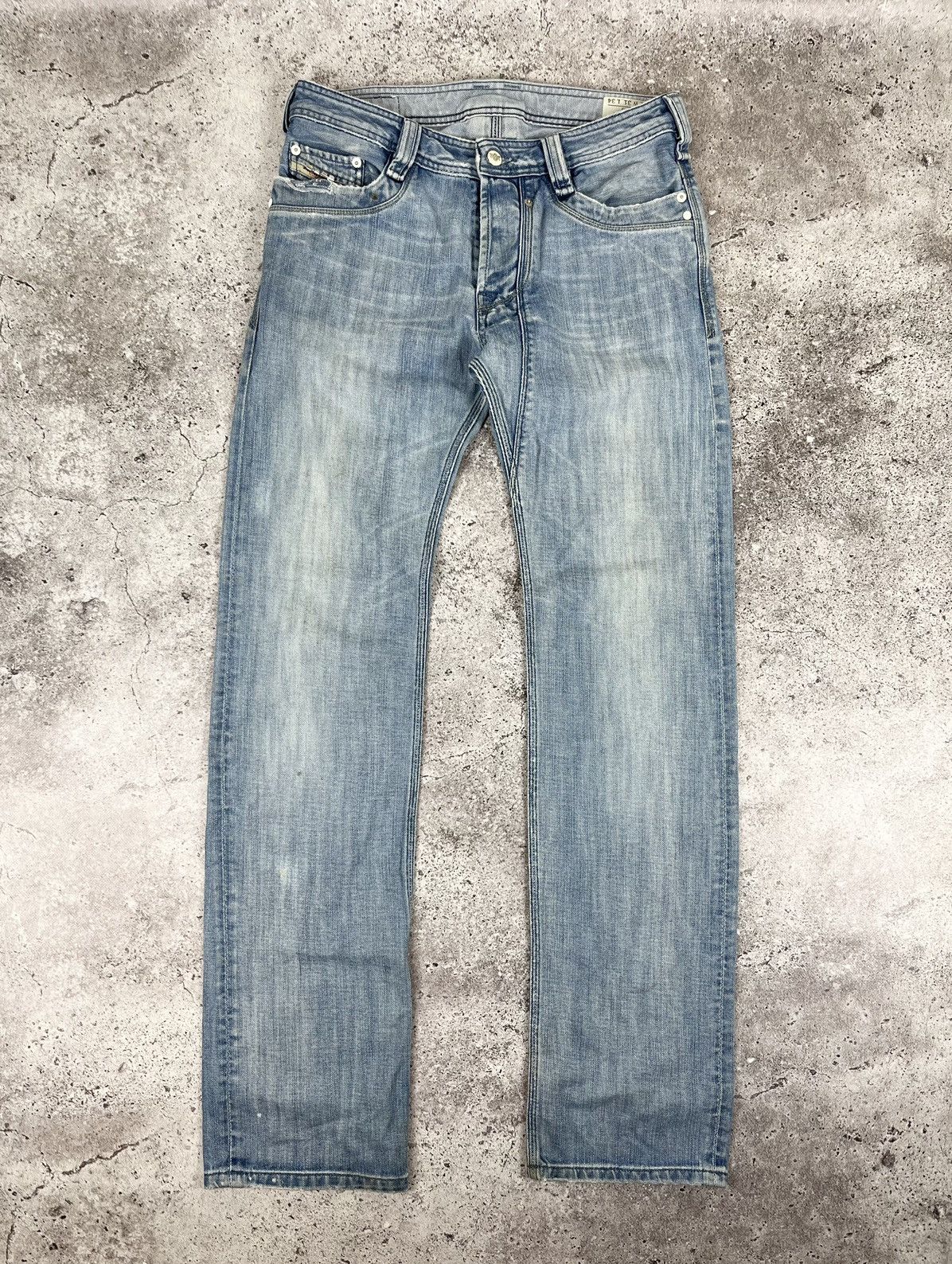 Diesel Timmen Vintage Washed Boot Cut Blue Denim Pants