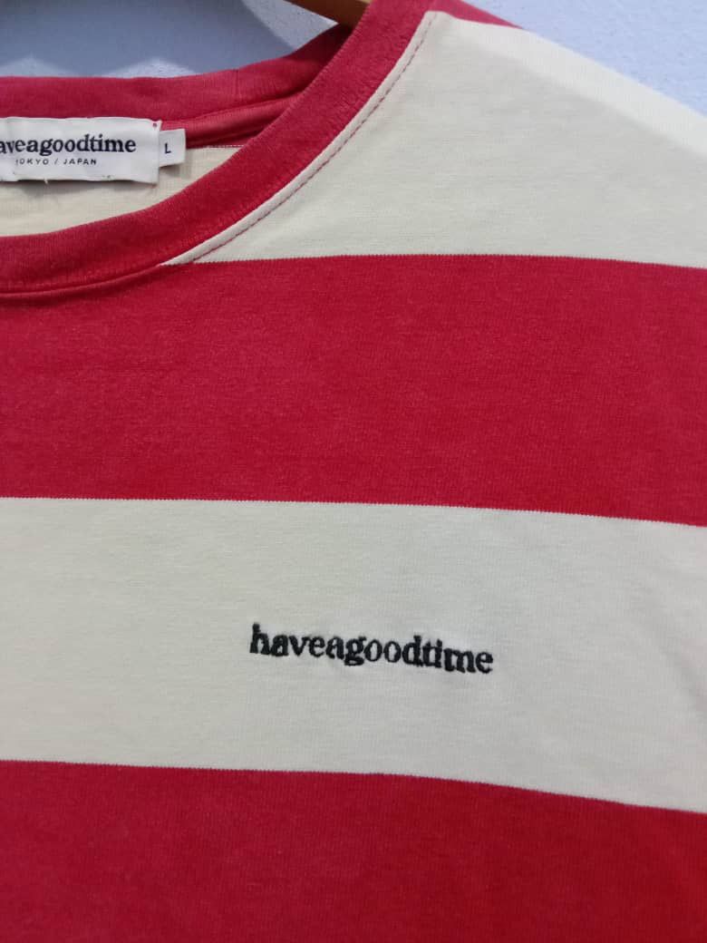 Have A Good Time HAVE A GOOD TIME TWO TONES STRIPES TEES LARGE SIZE Size US L / EU 52-54 / 3 - 11 Thumbnail