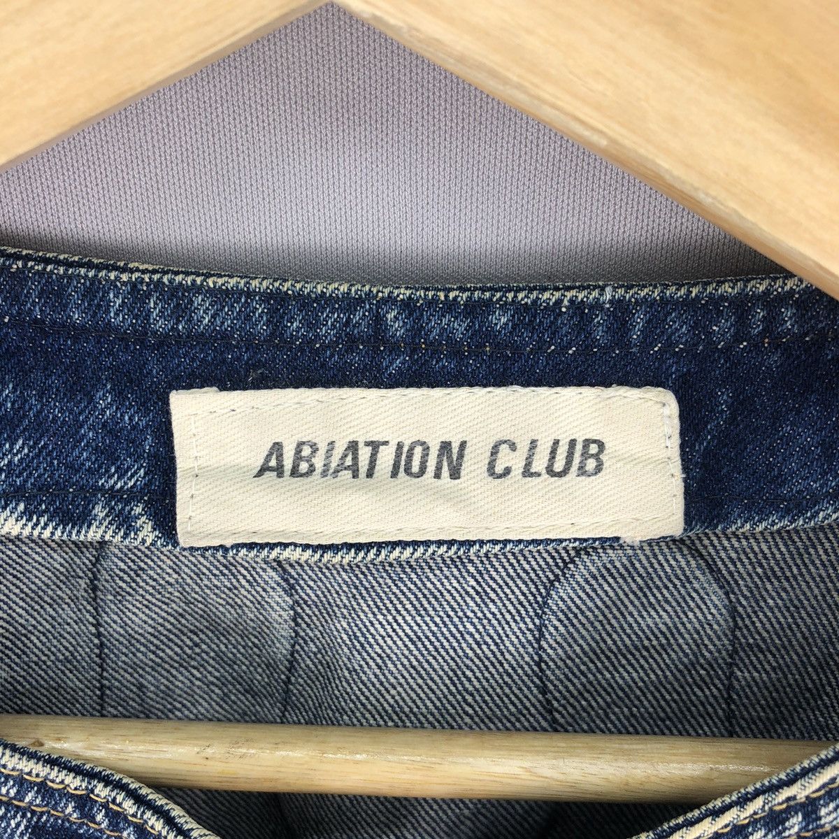 Japanese Brand Vintage Abiation Club Laces Baggy Denim Jacket Size S / US 4 / IT 40 - 11 Thumbnail