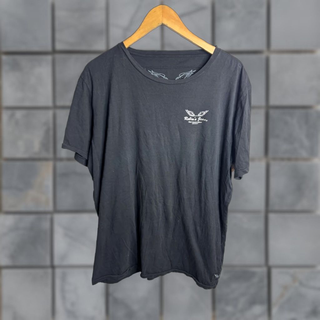 Logo 7 Robin's Jean Shirt Mens 3XL Black Graphic Tee Wings Made in USA Crew Neck Short Sleeve Streetwear Size US XXL / EU 58 / 5 - 1 Thumbnail
