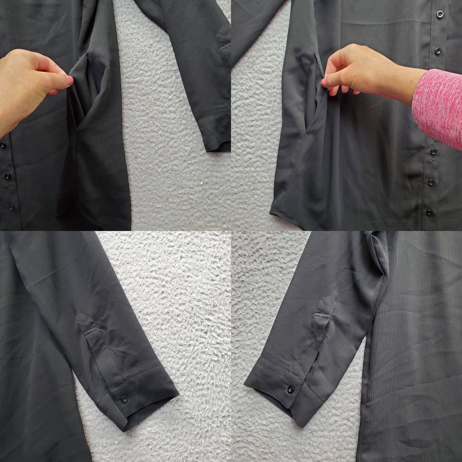 Torrid Torrid Cover Up Shirt Dress Womens 00 Black Button-Up Roll-Tab Sleeve Mini Crepe VINTAGE? Size XXS / US 00 / IT 34 - 8 Thumbnail